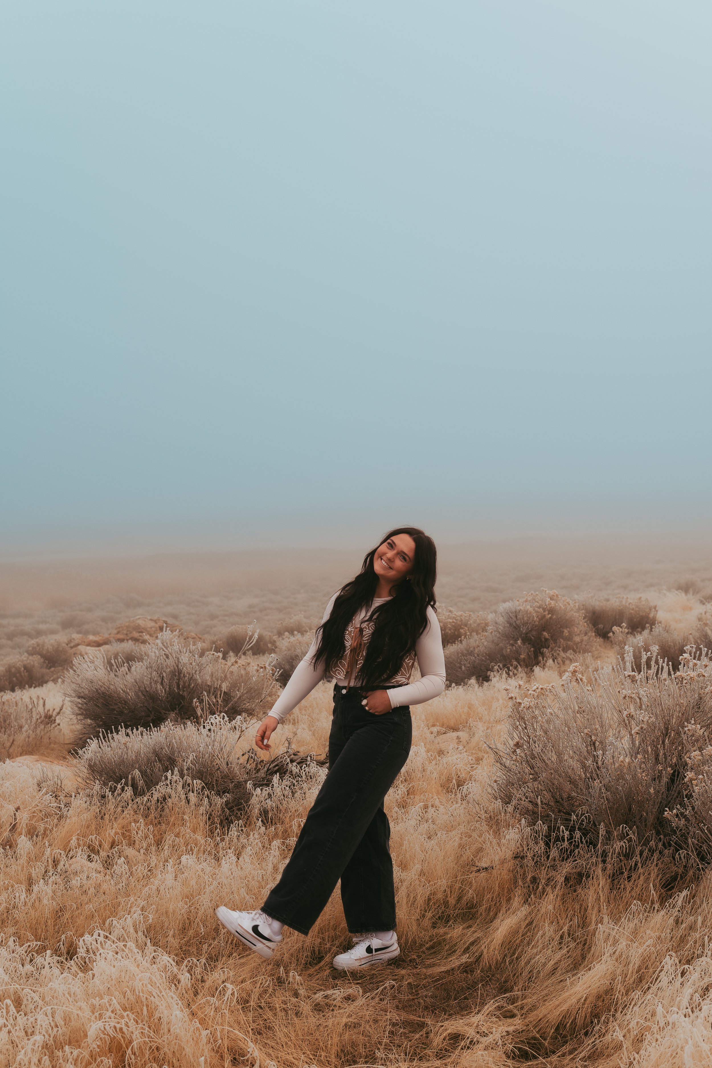 Side-profile portrait emphasizing calm, confidence, and natural flow