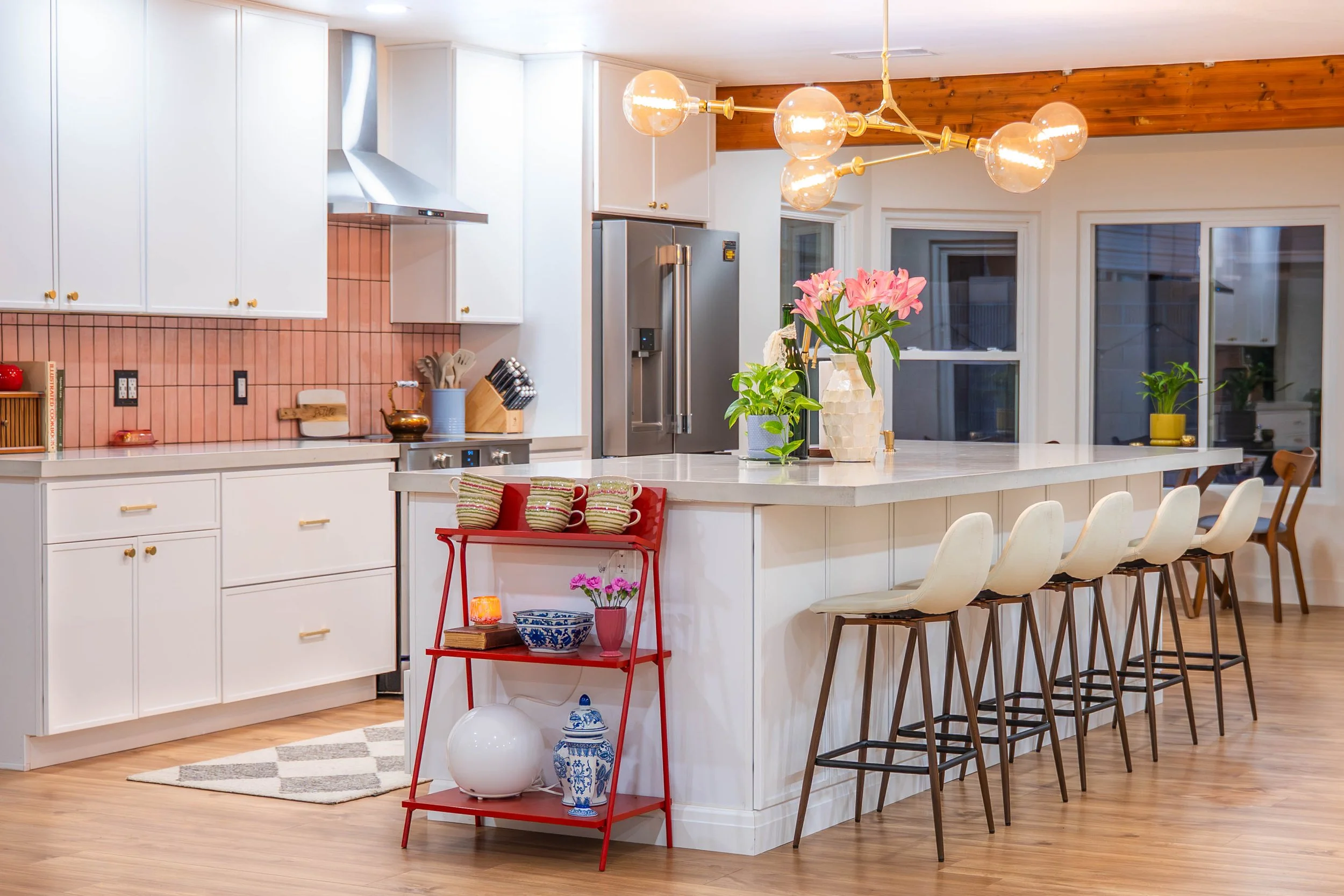 Branding photography of a Phoenix kitchen renovation showcasing modern cabinetry and clean design