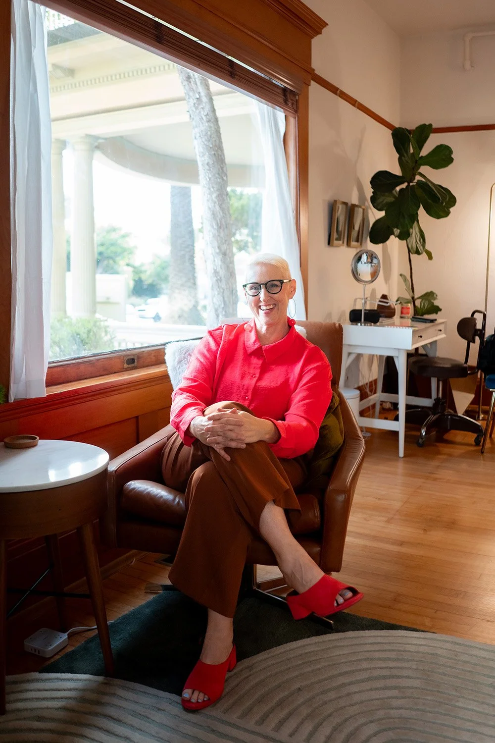 Lisa Kemble in her therapy office in San Diego