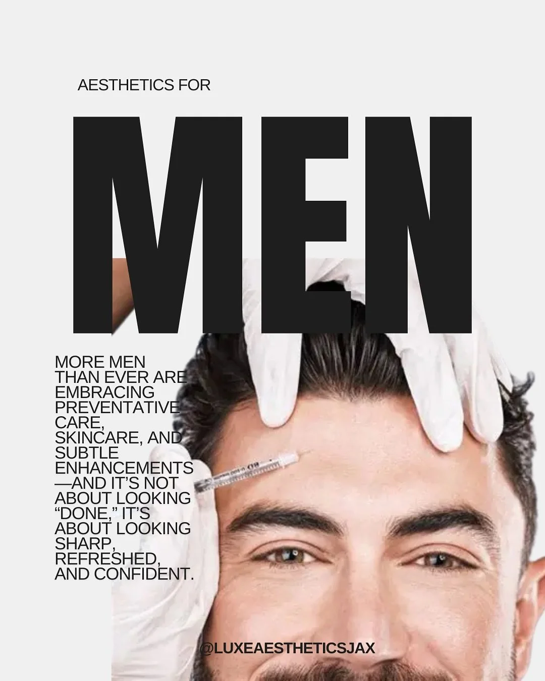 Not just for women anymore! 💼✨ More men are embracing preventative care, medical-grade skincare, and subtle enhancements to look sharp, refreshed, and confident.

💉 Here are some popular treatments:
✔️ Botox for frown lines and crow&rsquo;s feet
✔️