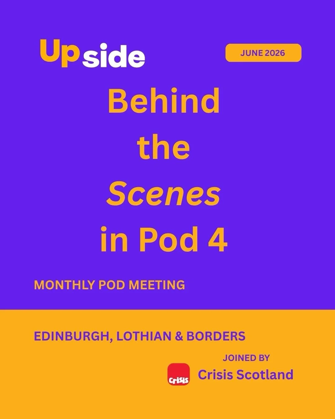 Last week, Pod 4 welcomed David from Crisis Scotland @crisisscotland to our June monthly pod meeting! 🏠

Crisis is a homeless charity with a base on the Royal Mile, Edinburgh working to make homelessness rare, brief, and nonrecurring. Similar to wha