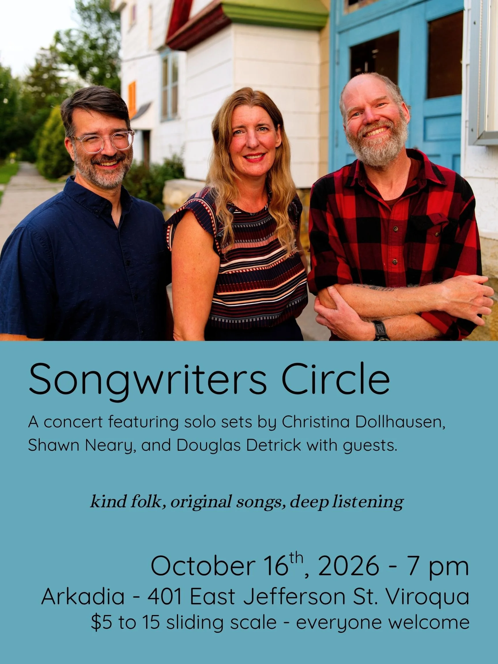 Songwriter’s Circle with Christina Dollhausen, Shawn Neary, and Douglas Detrick