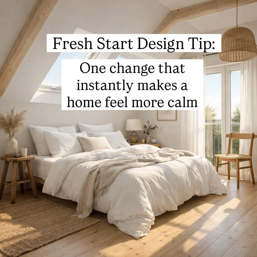 Your lighting might be why your home feels chaotic ⤵️

If your space feels harsh, cold, or &ldquo;just off,&rdquo; the fix probably isn&rsquo;t new furniture.

It&rsquo;s your lighting.

The quickest way to shift the mood? Warm, layered lighting.

He