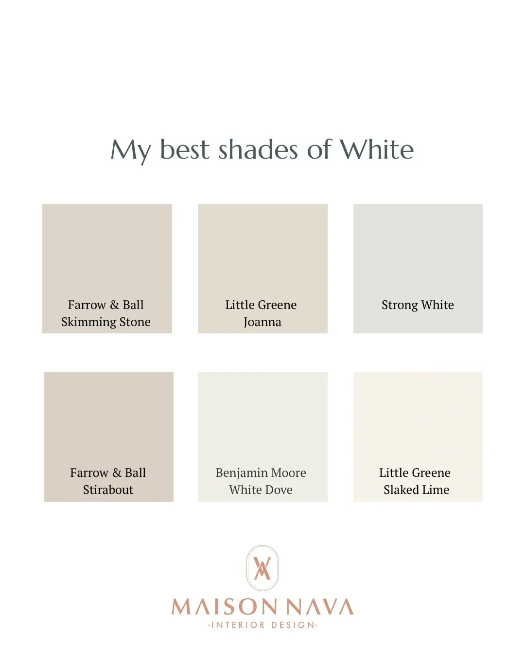 I wouldn&rsquo;t be your interior bestie if I didn&rsquo;t save you from &rdquo;just paint it white&rdquo;. There are so many different shades of white depending on how the light enters your room and your overall colour palette. 

Comment or DM how y
