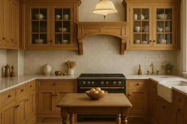 Country: Natural timber, open shelving, and classic features like a butler sink or range cooker to add that farmhouse charm.