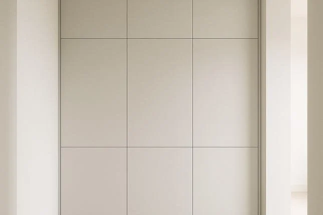 Handleless: A clean, modern look for hallway or utility joinery.