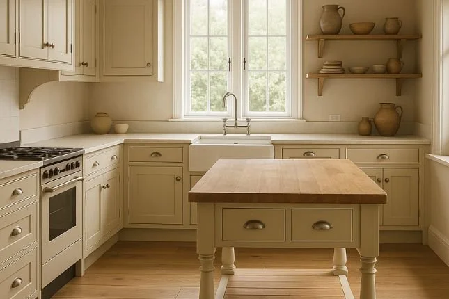 Shaker: Simple, framed doors with a timeless feel — one of the most versatile kitchen styles.