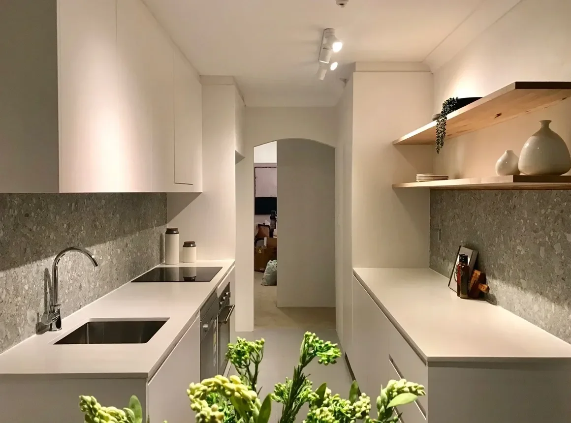 Galley: Ideal for compact homes — smart layouts that maximise flow and storage.