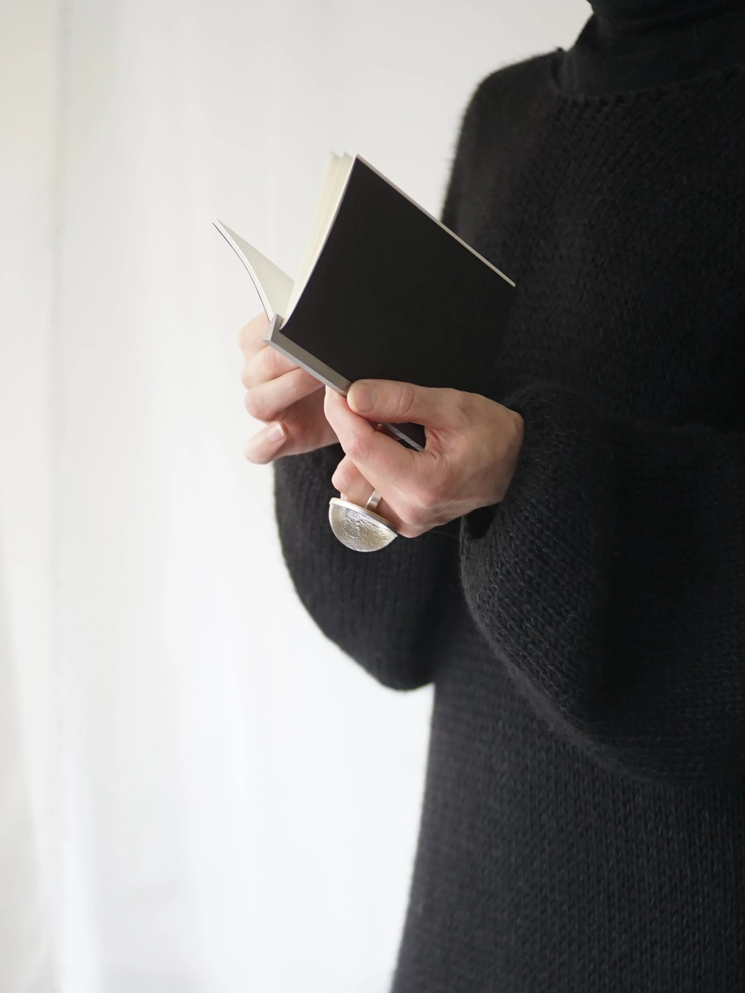 FOLD A5 BOOK

designed to hold what traditional
sketch | note | planner | books cannot

fits most paper sizes,
allowing pages to be added,
rearranged, folded,
or replaced as needed

a refillable system created
for evolving ideas,

holding less,
while
