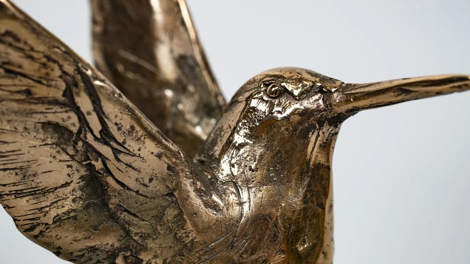 Hummingbird in Flight – Bronze Sculpture
