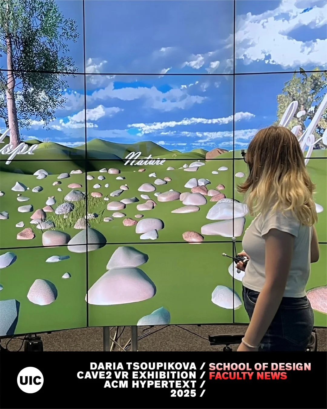CAVE2 Exhibition: The Hidden Costs of Logistics and the Disappearing Wild

Hypertext2025 Conference
Tuesday, September 16th
6:30PM
Electronic Visualization Laboratory (EVL)
842 W Taylor St., Room 2036
Free and open to the public.

Plunge into the sur