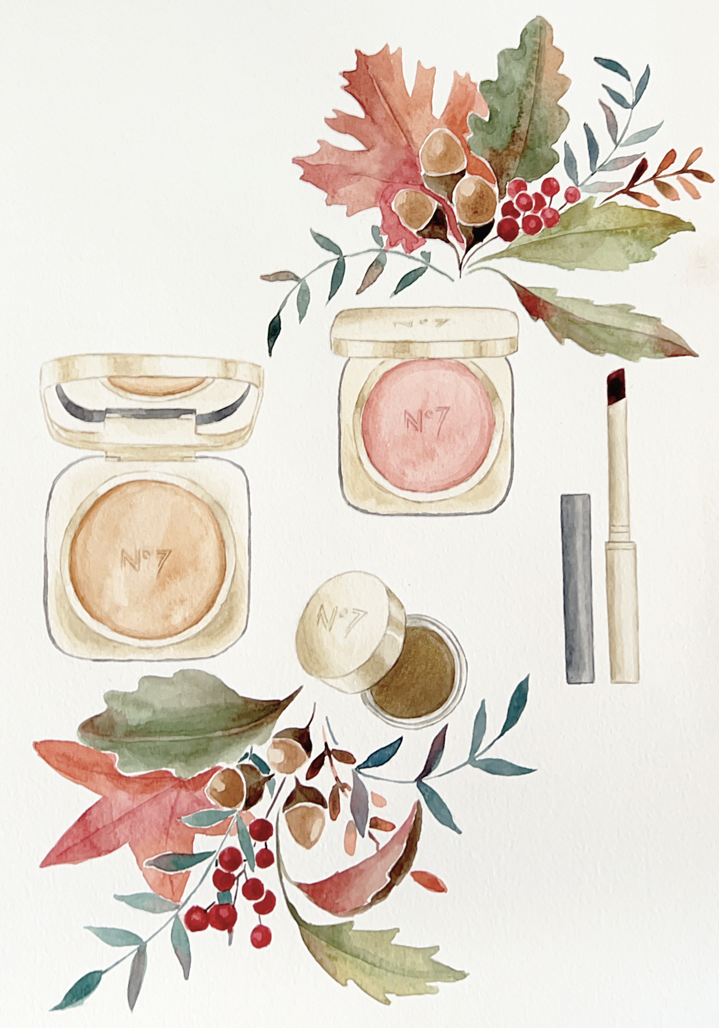 Luxury Cosmetics beauty watercolour