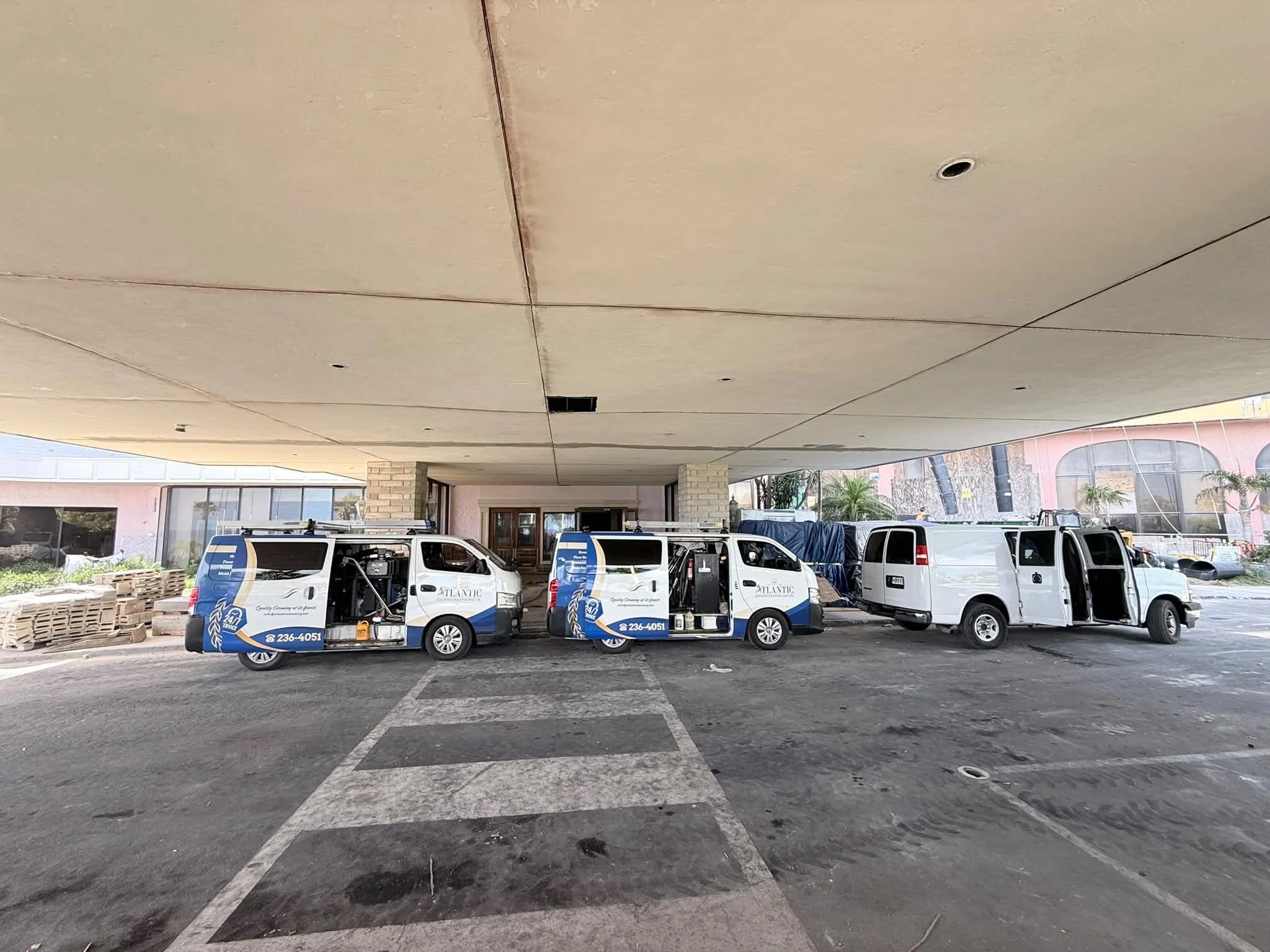 Atlantic Cleaning emergency cleaning and remediation at the Fairmont Southampton construction project