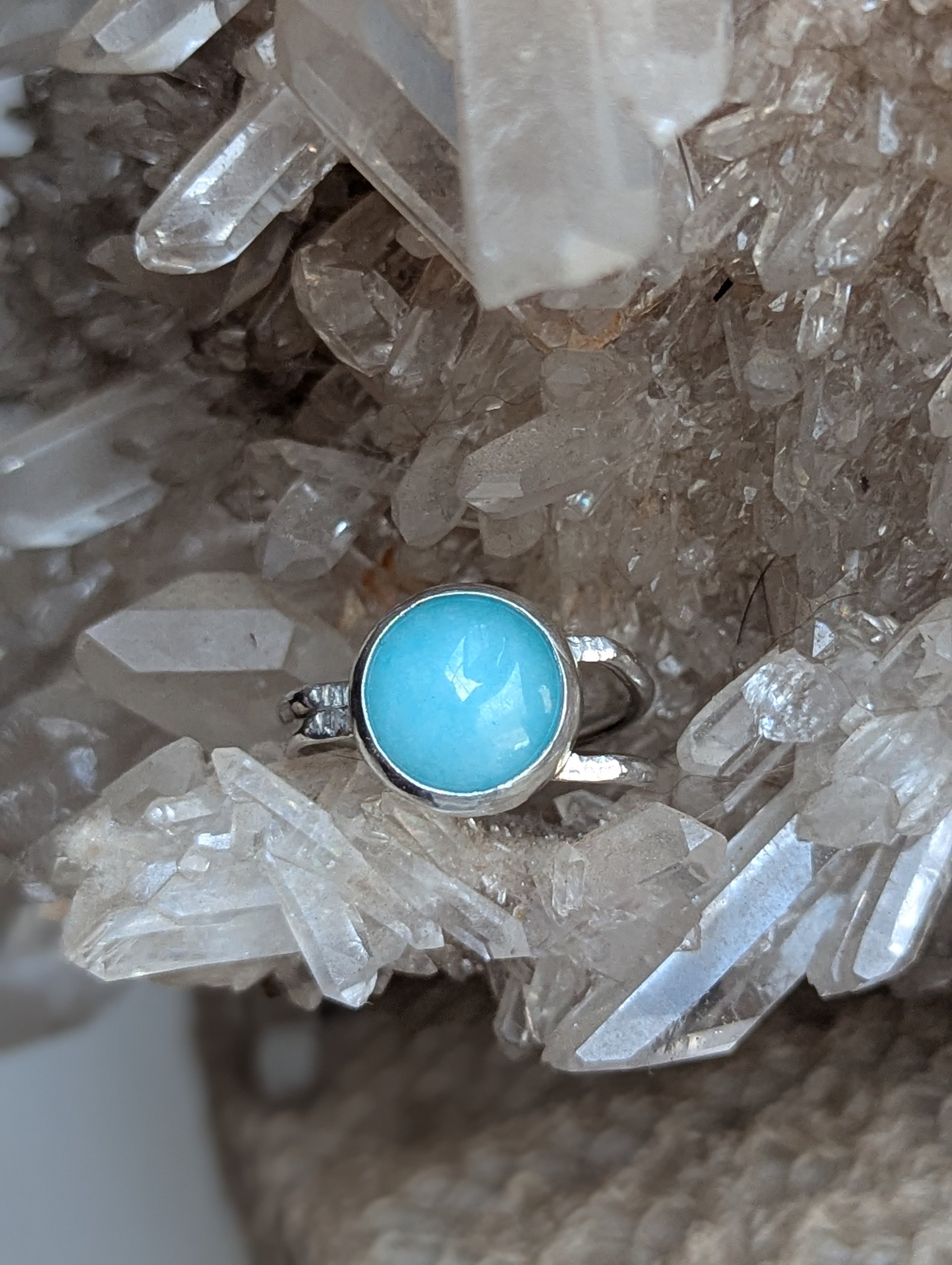 Asymmetrical Amazonite Ring