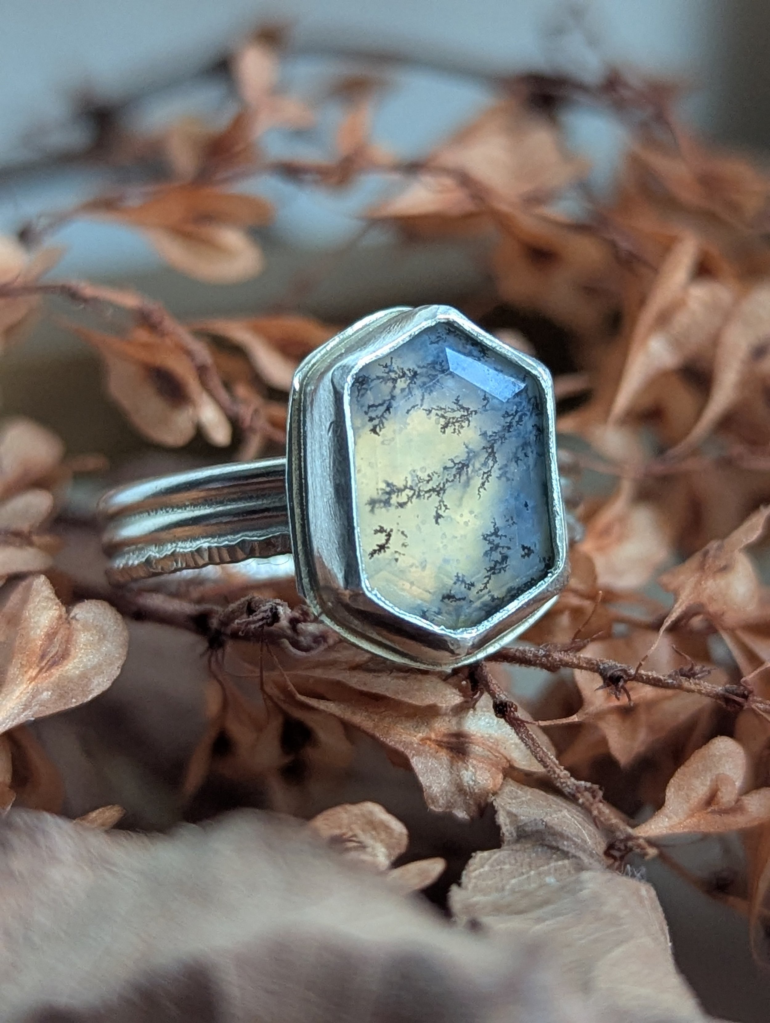 Geometric Moss Agate