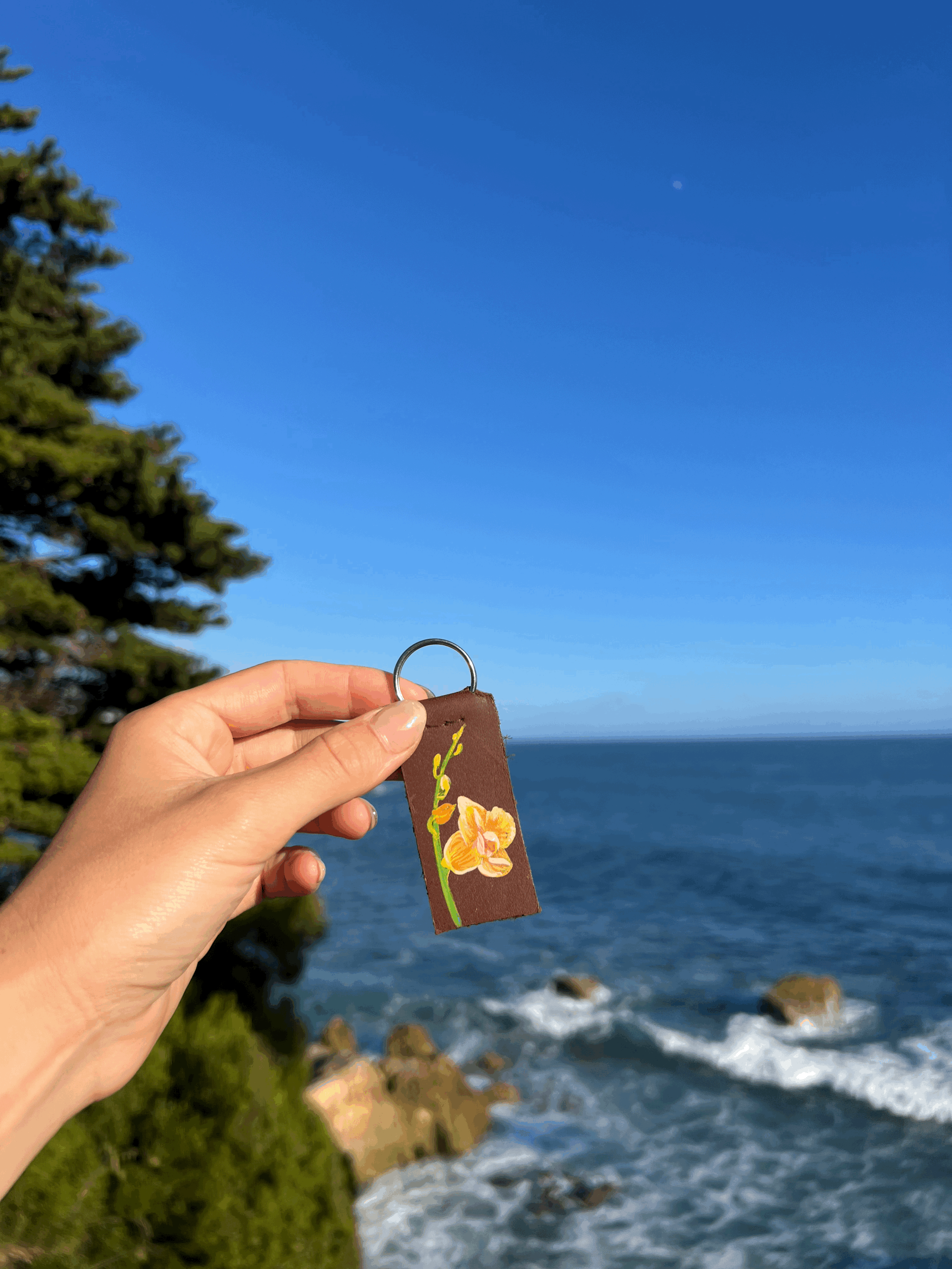 Painted Orchid Keychain (California Garden)