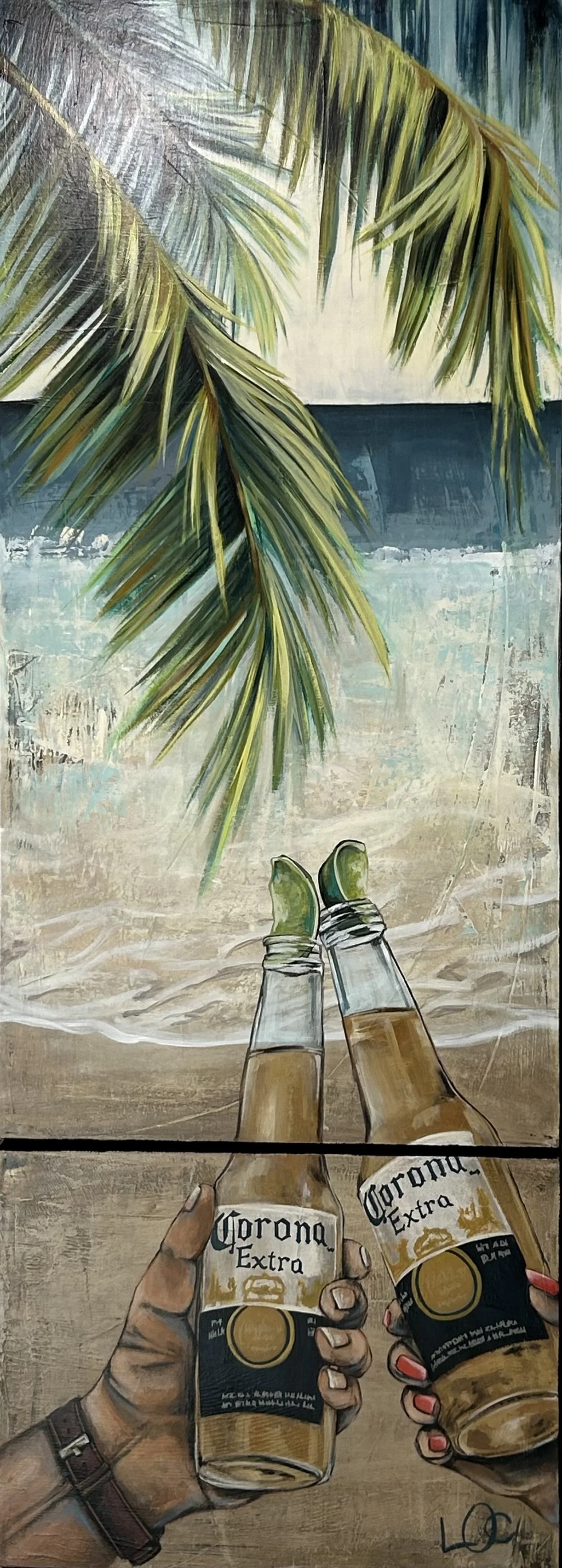 24"x66" - Acrylics on Split Canvas - $1500.00