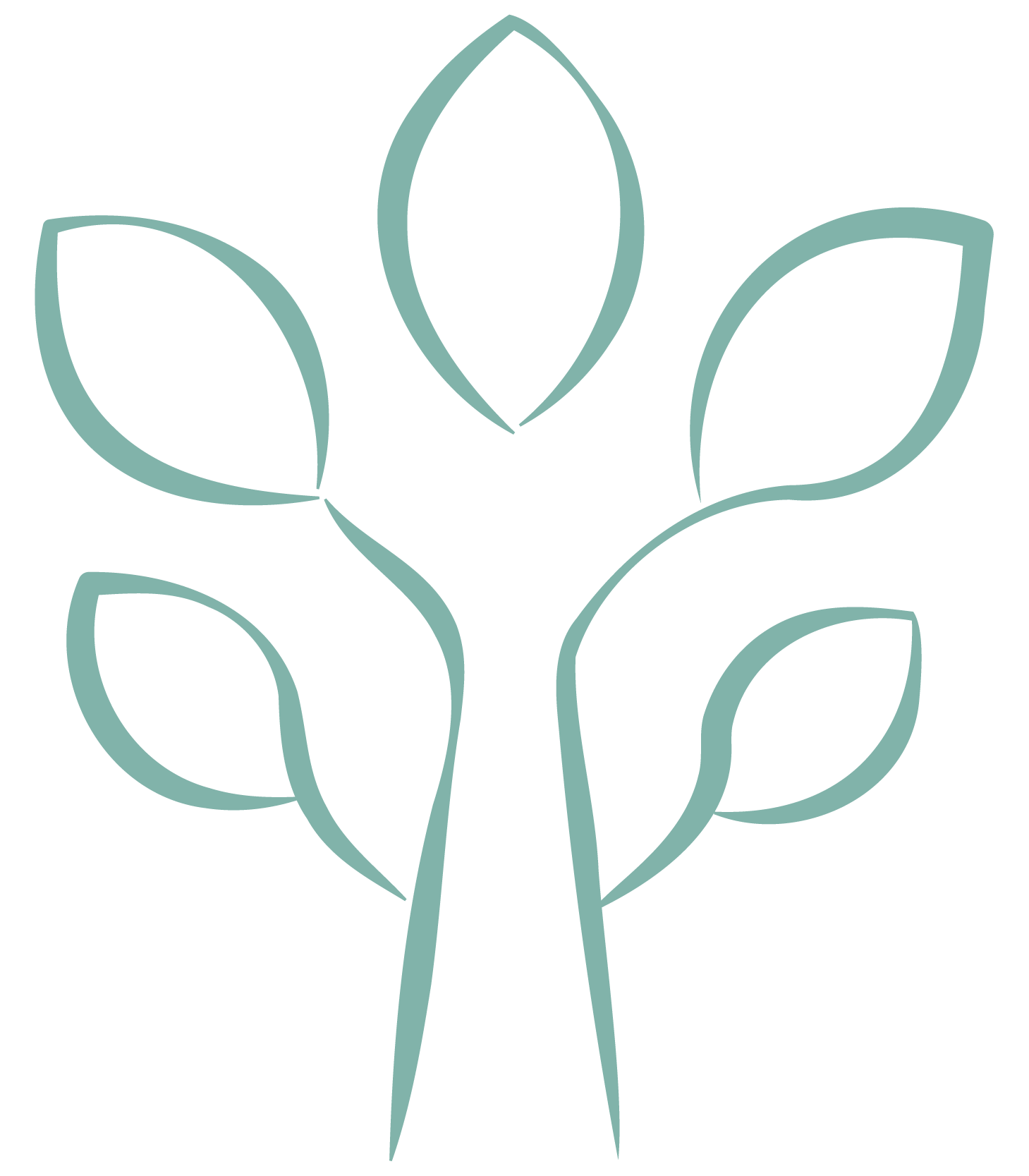 A stylized, minimalist line drawing of a money tree symbolizing growth..
