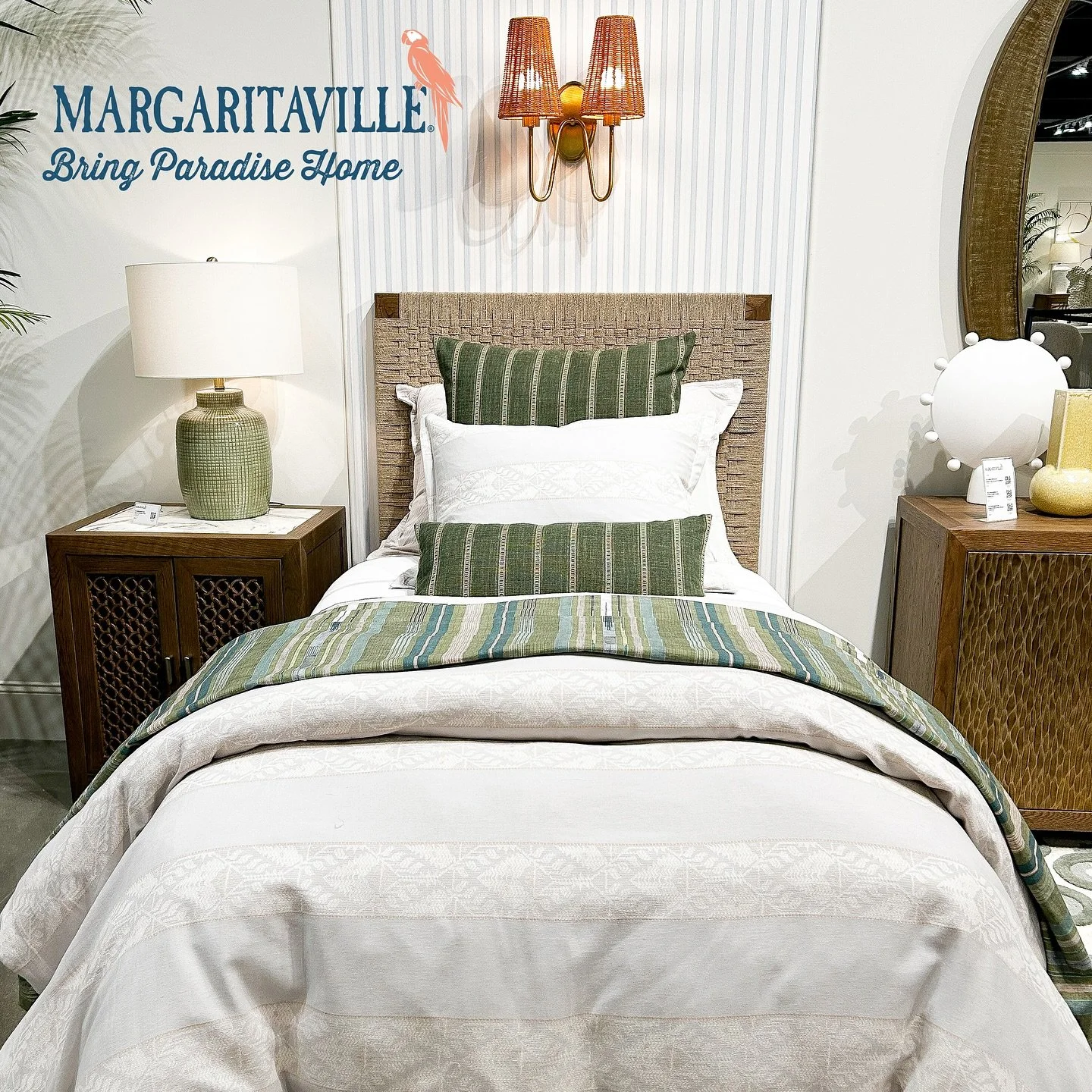 The Margaritaville Twin Bed captured the spirit of paradise &mdash; and was the talk of High Point! Paradise is Home with this relaxed, resort-inspired design that brings vacation vibes to everyday living. 

#Margaritaville #HookerFurnishings #HPMKT 