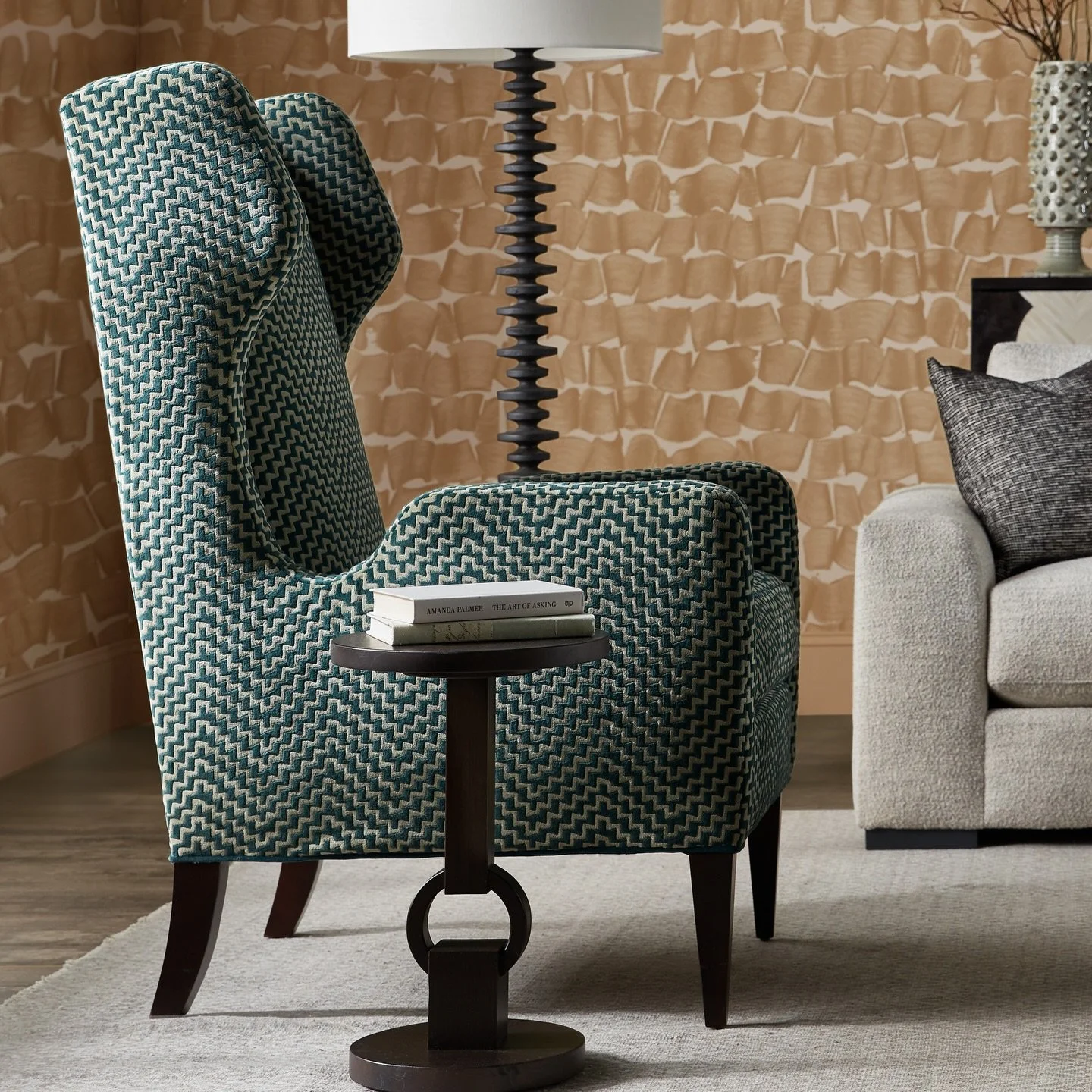 Starting the week wrapped in pattern and comfort &mdash; the Rue Wing from HF Custom brings a welcoming spot to ease into this cold Monday morning.

#RueWing #HFCustom #HookerFurnishings #CozyVibes #PatternPlay #DesignDetails #ChicagoDesign #Furnitur