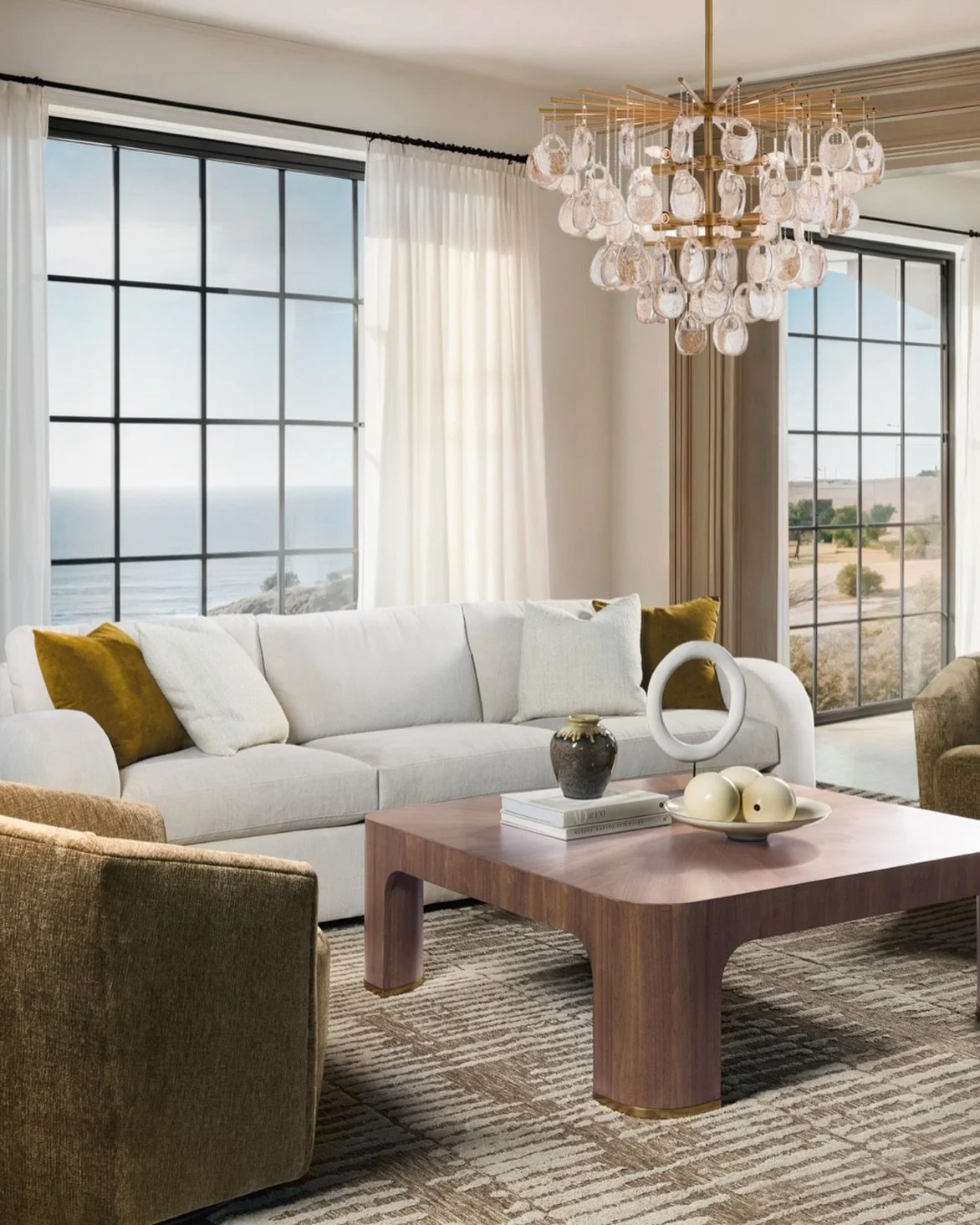 The new 50&rdquo; Eleana Cocktail makes a strong statement at the center of the room&mdash;generous in scale, refined in detail, and ready to anchor your design. Paired with our new HF Custom upholstery, it&rsquo;s a fresh mix of tailored comfort and