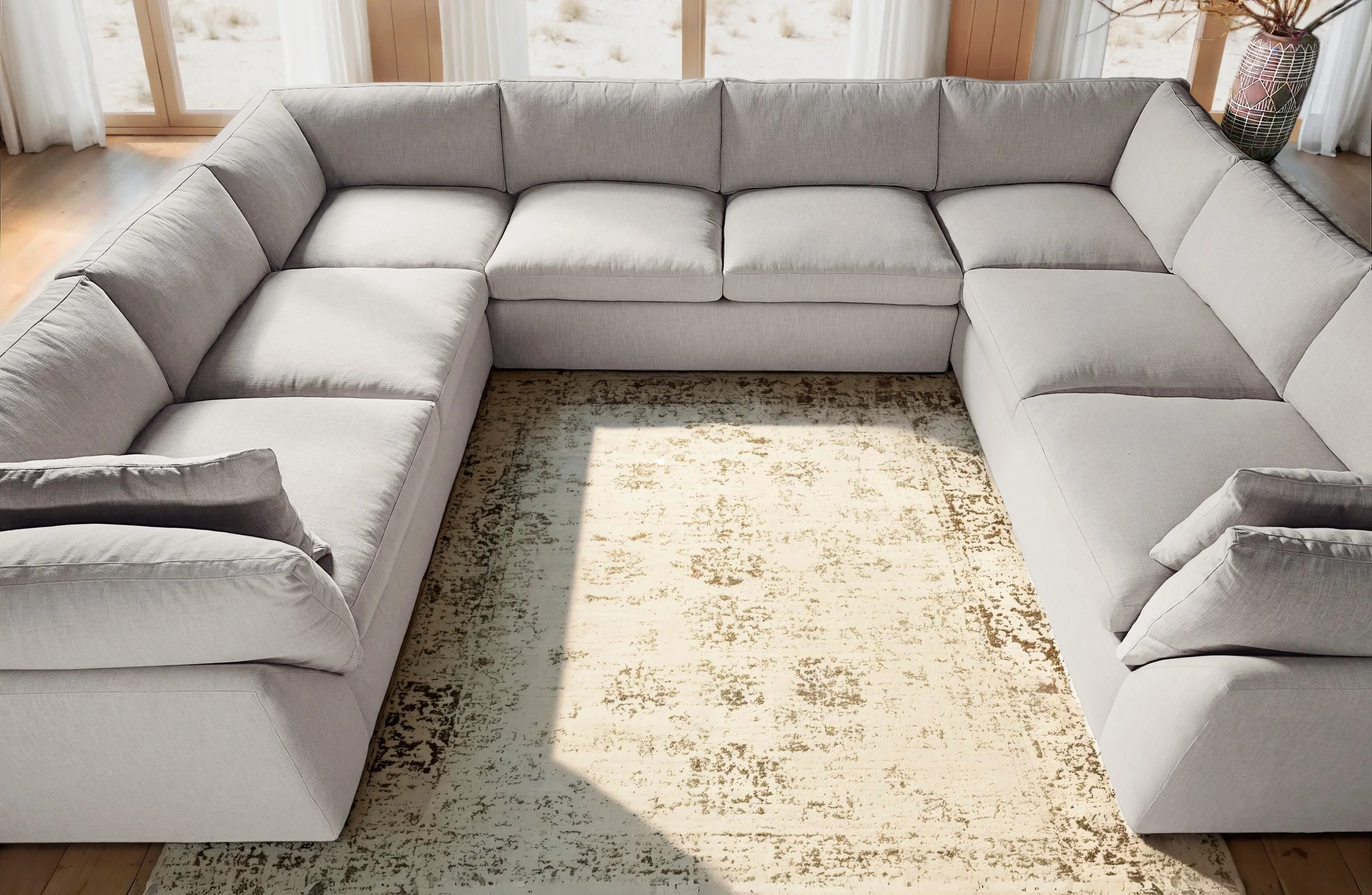 Stretch out, settle in, and stay awhile. The Aurora is made for those lazy afternoons, afternoon naps, movie marathons, and everything in between. Available as a sofa or sectional, with 7&rsquo;, 8&rsquo;, and 9&rsquo; lengths, it&rsquo;s easy to fin