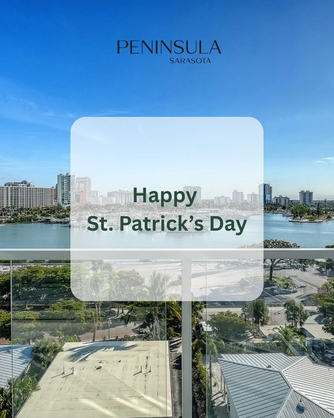 Lucky enough to call this view home
Happy St. Patrick&rsquo;s Day from all of us at Peninsula Sarasota&mdash;where every day feels like finding your own pot of gold on the water.

Cheers to waterfront living, golden sunsets, and a little extra luck t