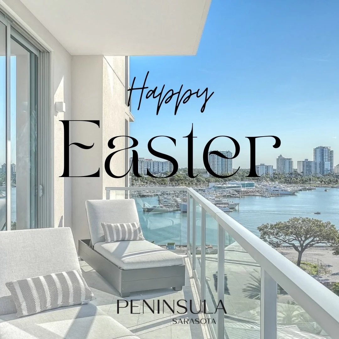 Happy Easter from Peninsula Sarasota!

Wishing you a day filled with sunshine, waterfront views, and moments worth celebrating.

#HappyEaster #SarasotaLiving #LuxuryLiving #WaterfrontLiving #DowntownSarasota