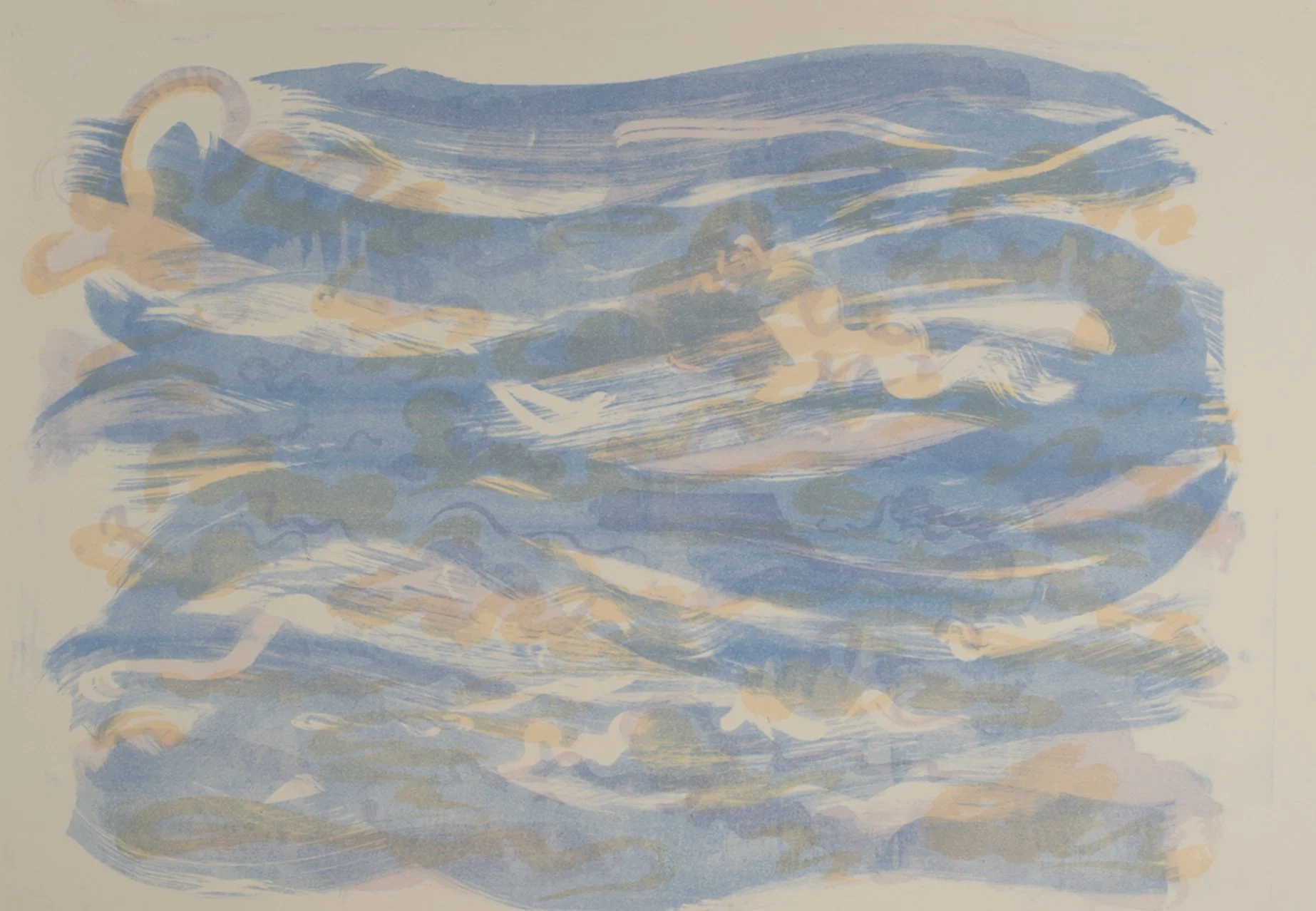 'Cloudscape' 
Lithograph on paper,
84 x 59 cm,
2025