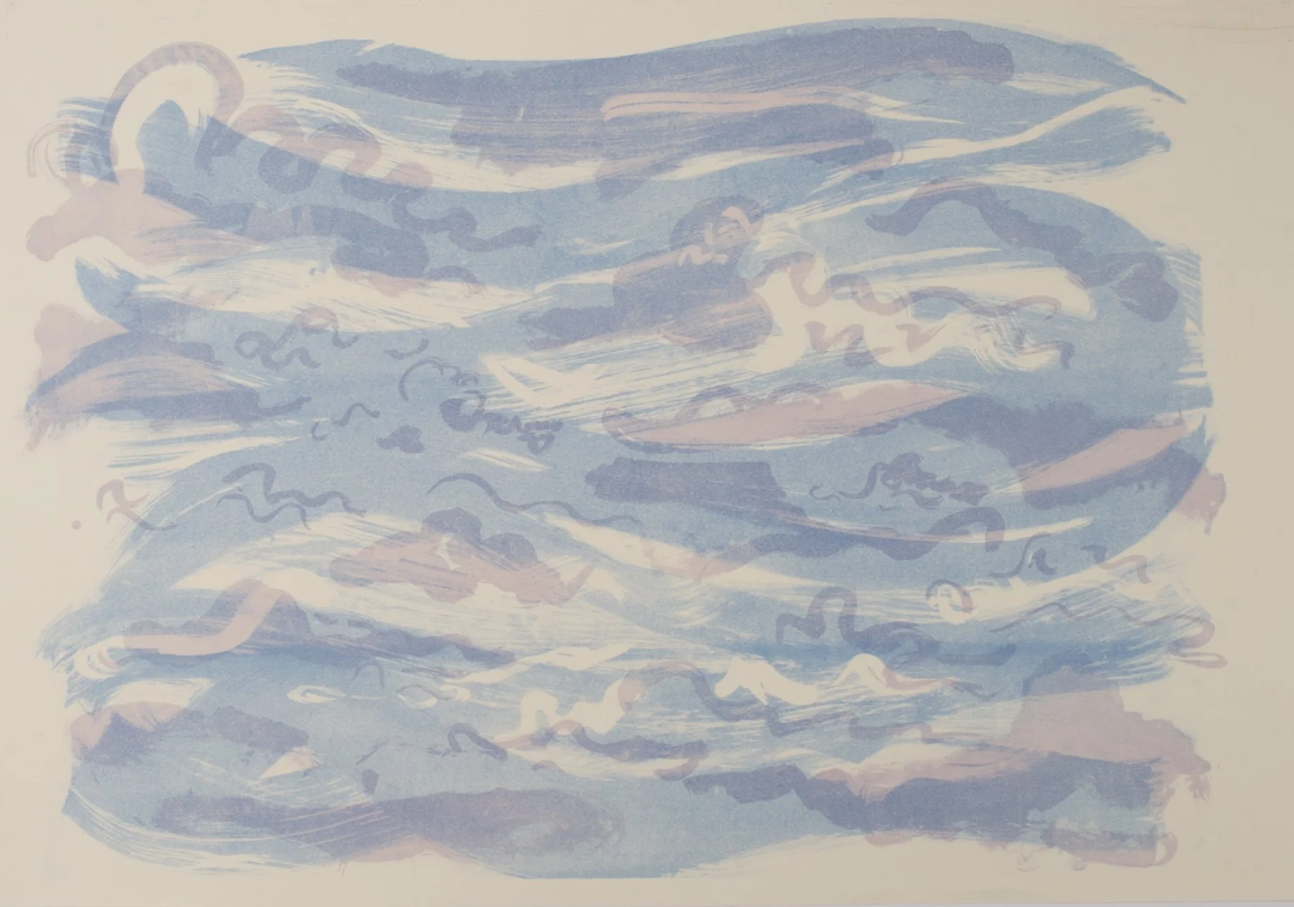 'Cloudscape II' 
Lithograph on paper,
84 x 59 cm,
2025