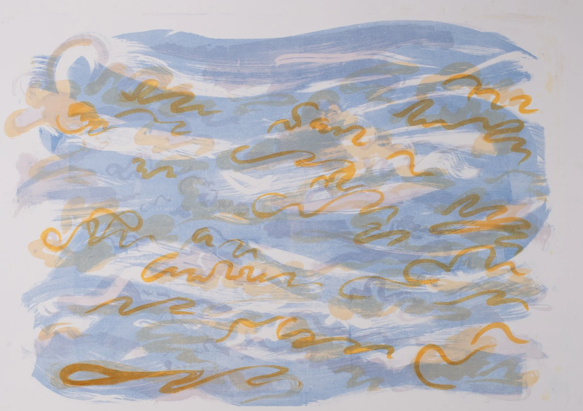 'Cloudscape III' 
Lithograph on paper,
84 x 59 cm,
2025