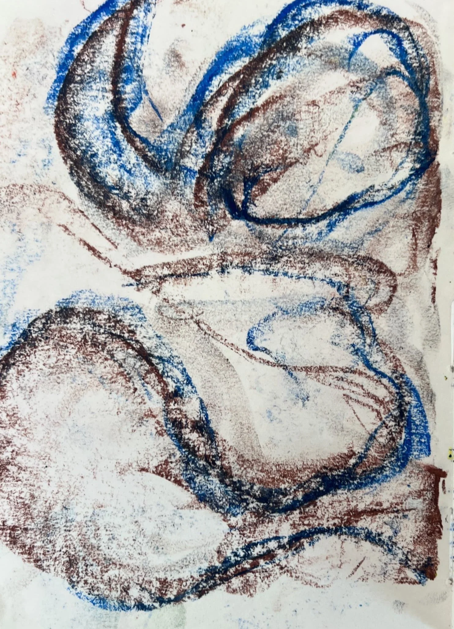 'Untitled IV' - sketchbook series, charcoal on paper, 12 x 17 cm, 2025