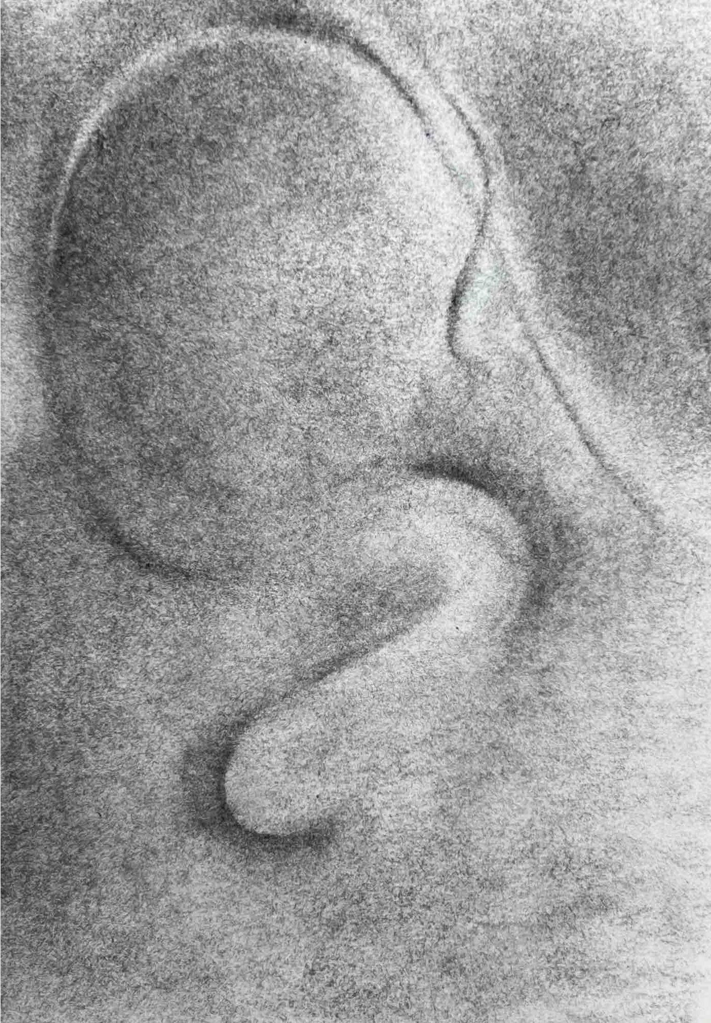 'Untitled XI' - sketchbook series, charcoal on paper, 12 x 17 cm, 2025