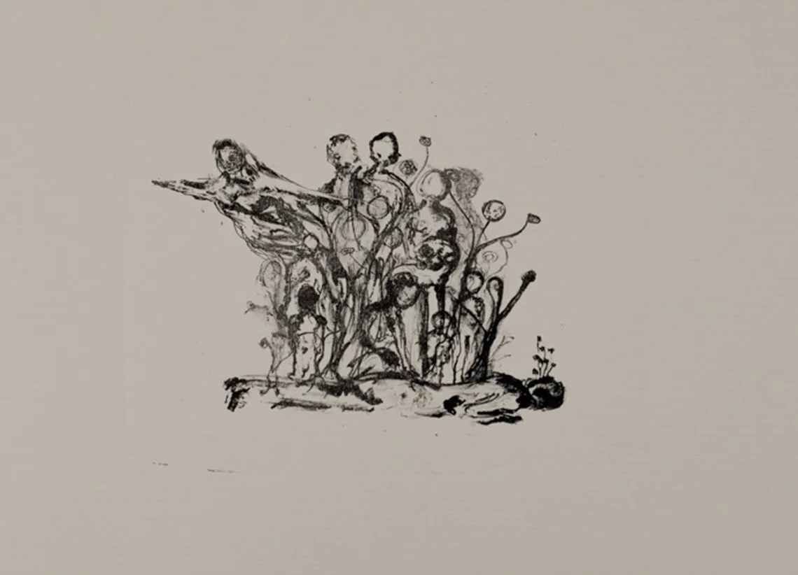 'Cradle-to-Grave II'
Lithograph on paper,
56 x 38 cm,
2025