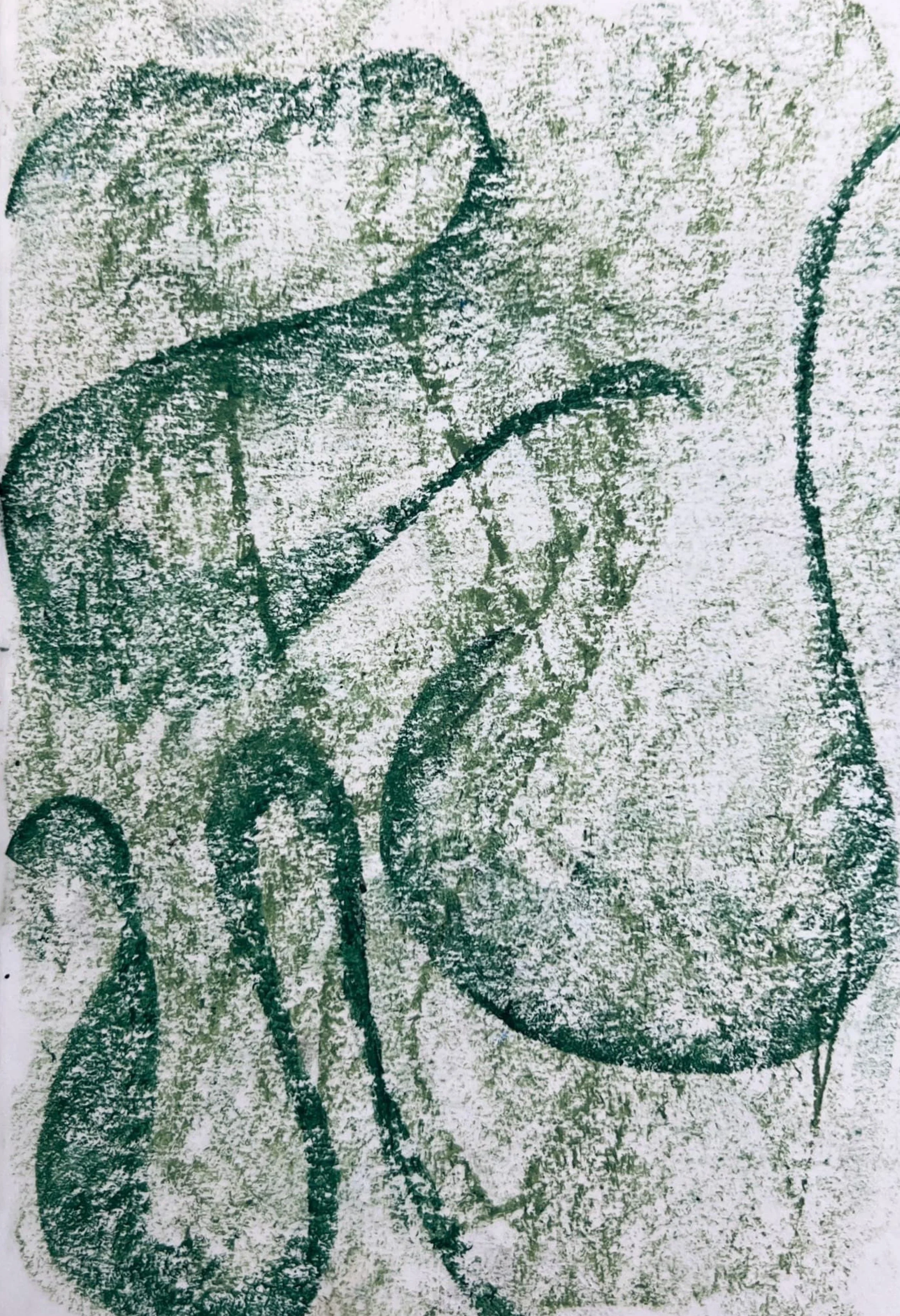 'Untitled V' - sketchbook series, charcoal on paper, 12 x 17 cm, 2025