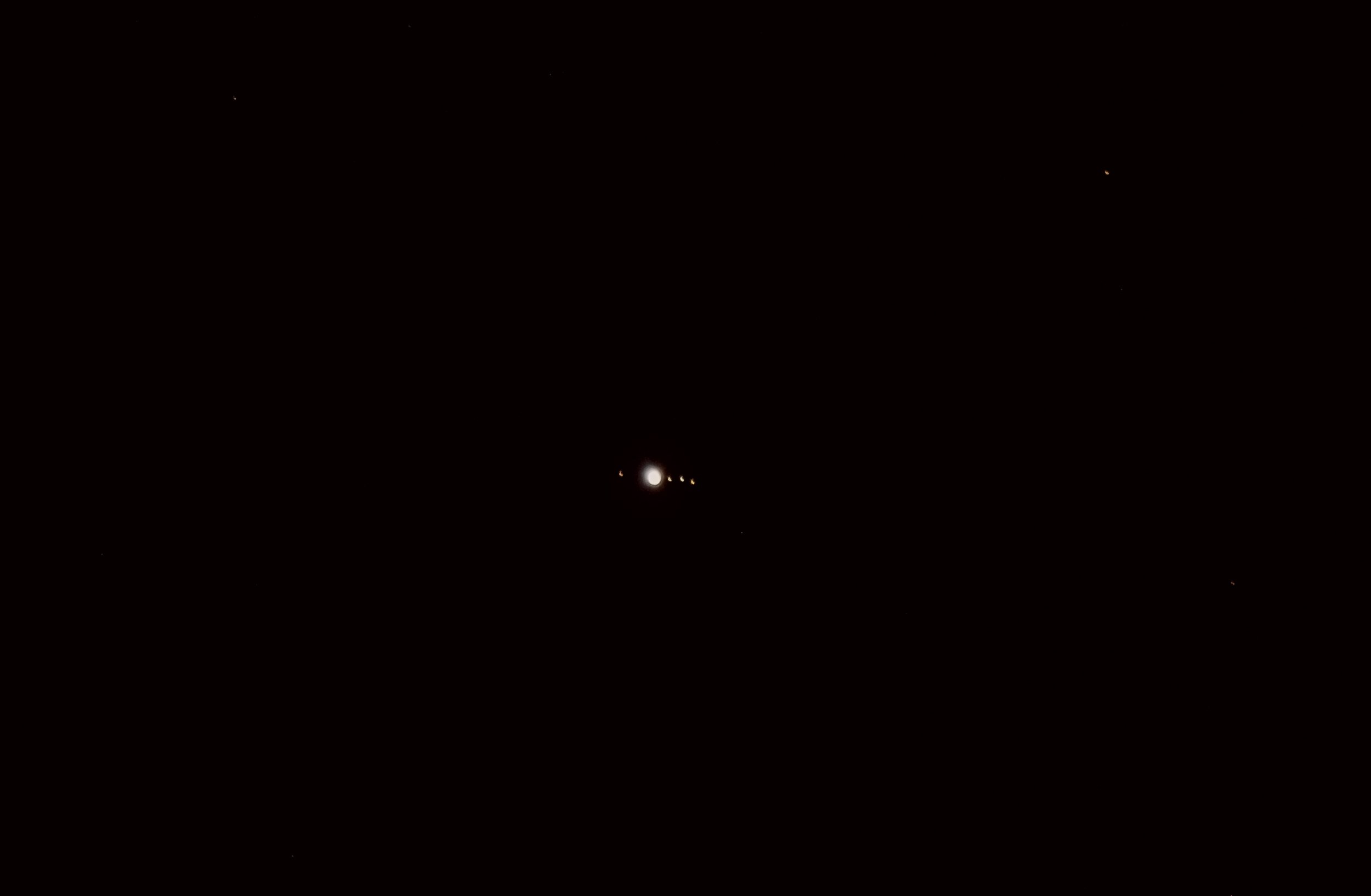 Jupiter and the Larger Moons, Durham Region, Canada.
