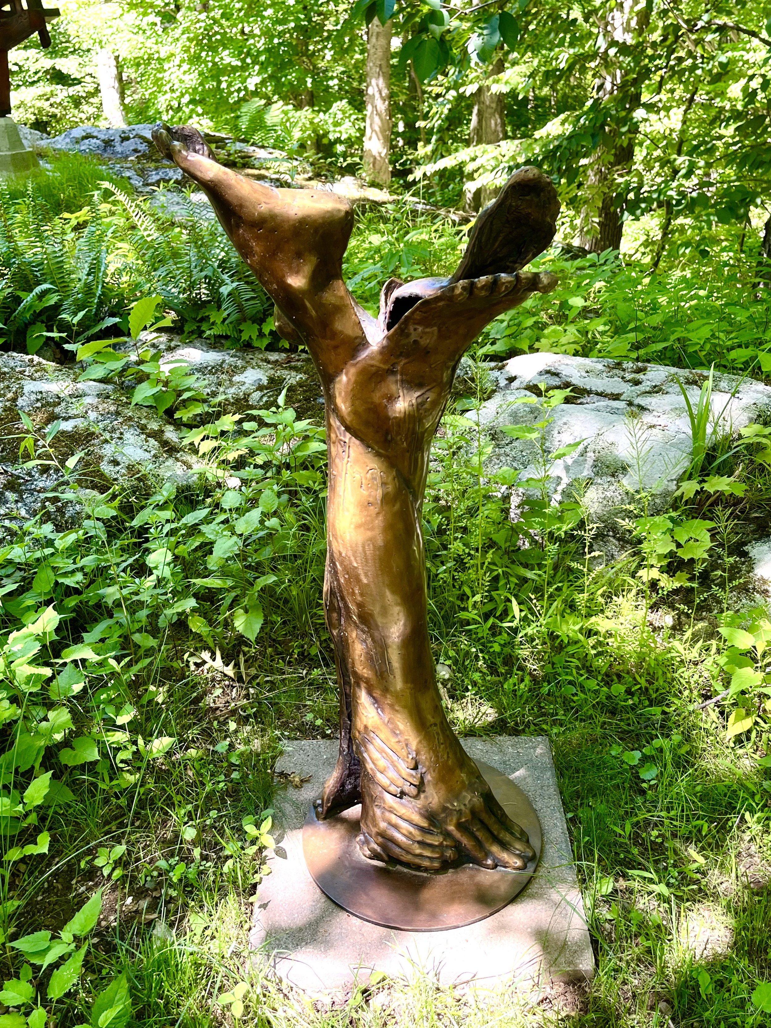 Leslie Fry, Bloom, 2026, bronze, 34 ½” x 16” x 16”