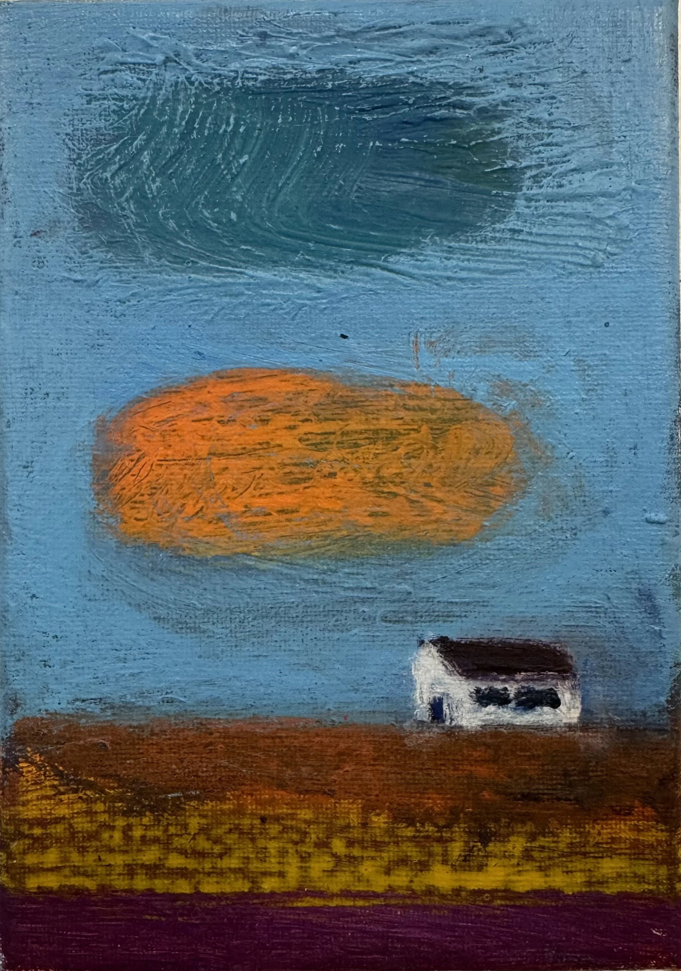 Katherine Bradford, Prairie, 2025, Acrylic on canvas, 7" x 5"