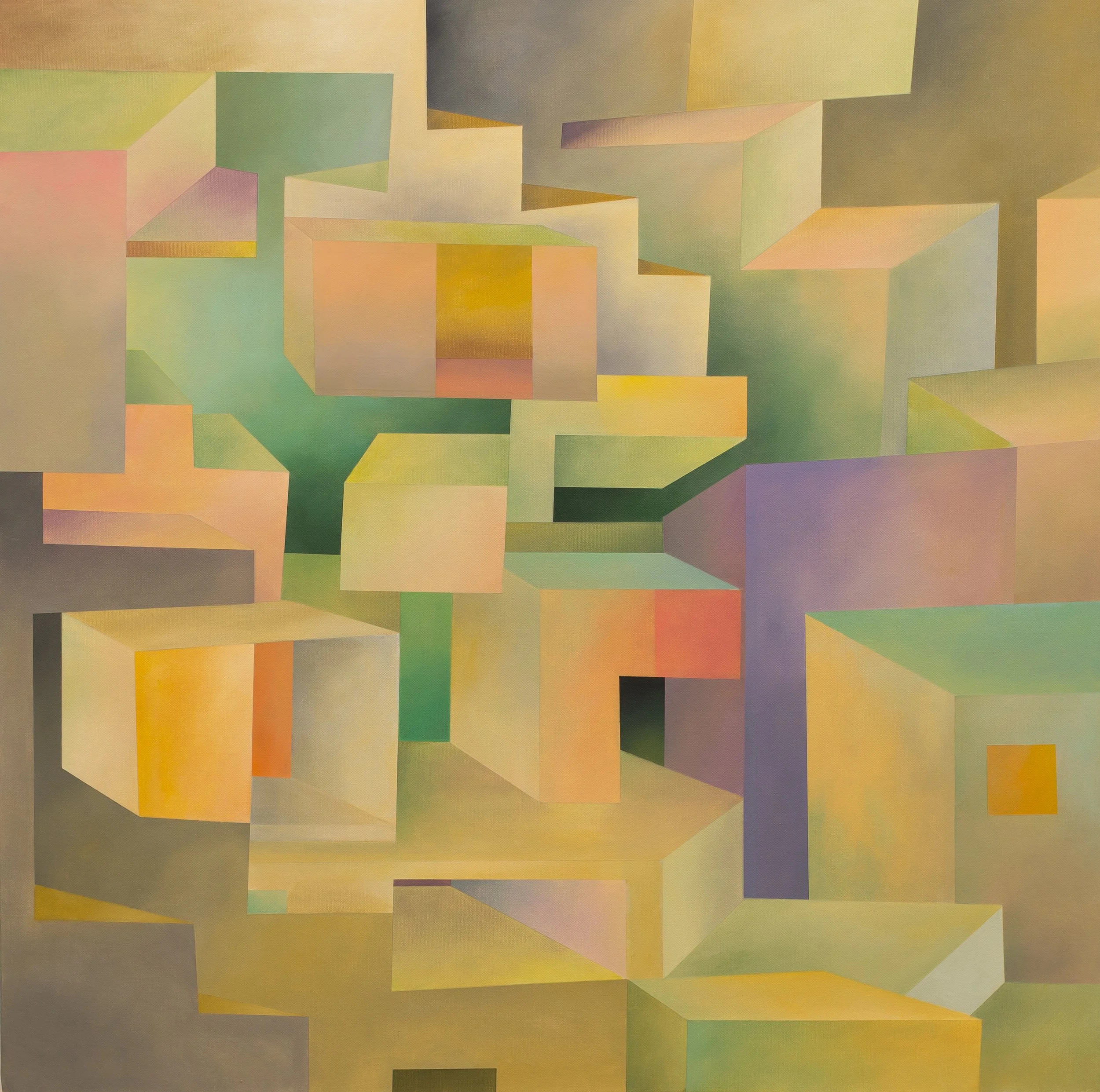 Ann Provan, Sanctuary, 2020, acrylic on linen, 36" x 36"