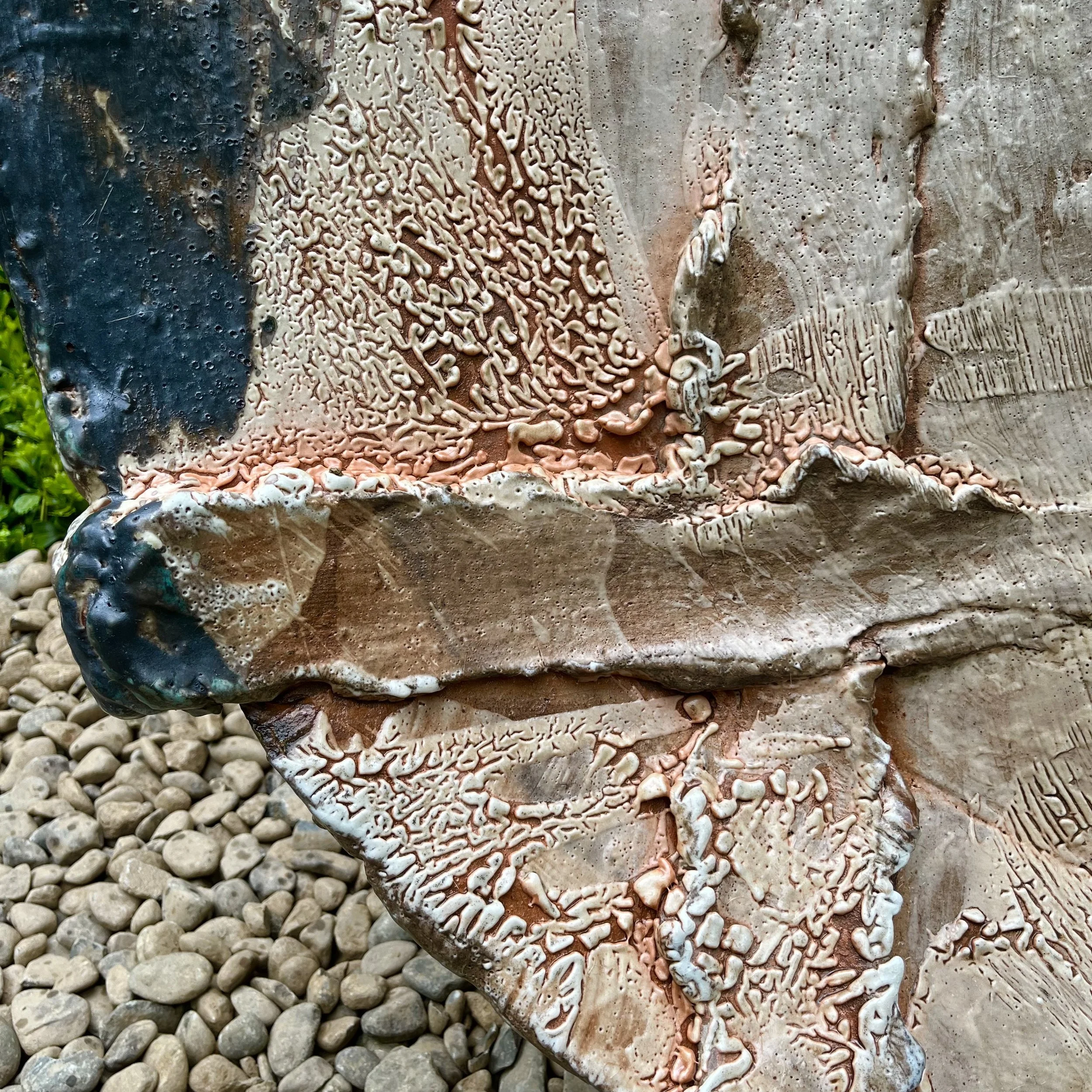 Jeff Shapiro, Large Anagama Wood-fired Platter, detail