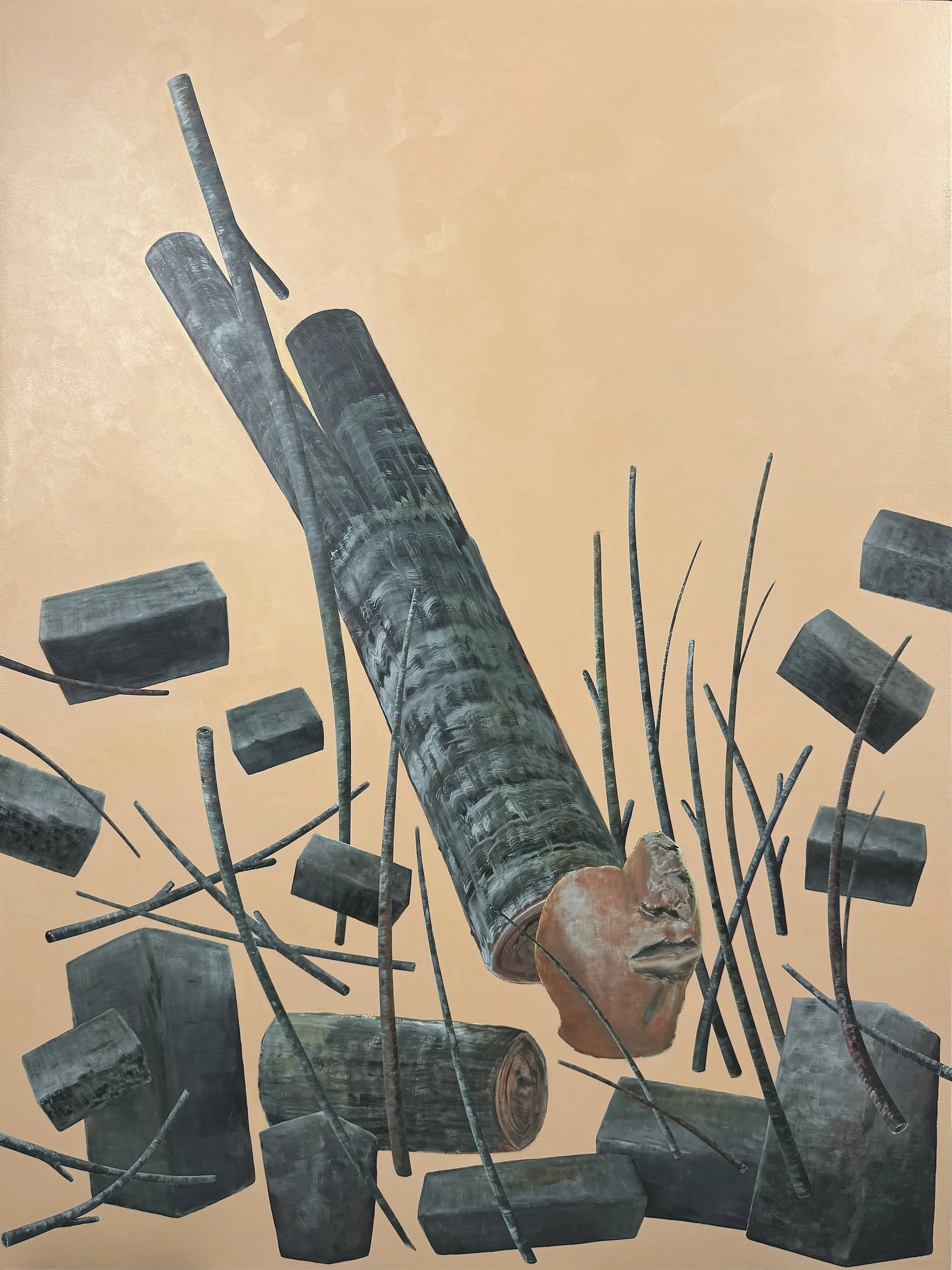Greg Slick, Chance Reveal, 2026, acrylic on wood panel, 48” x 36”
