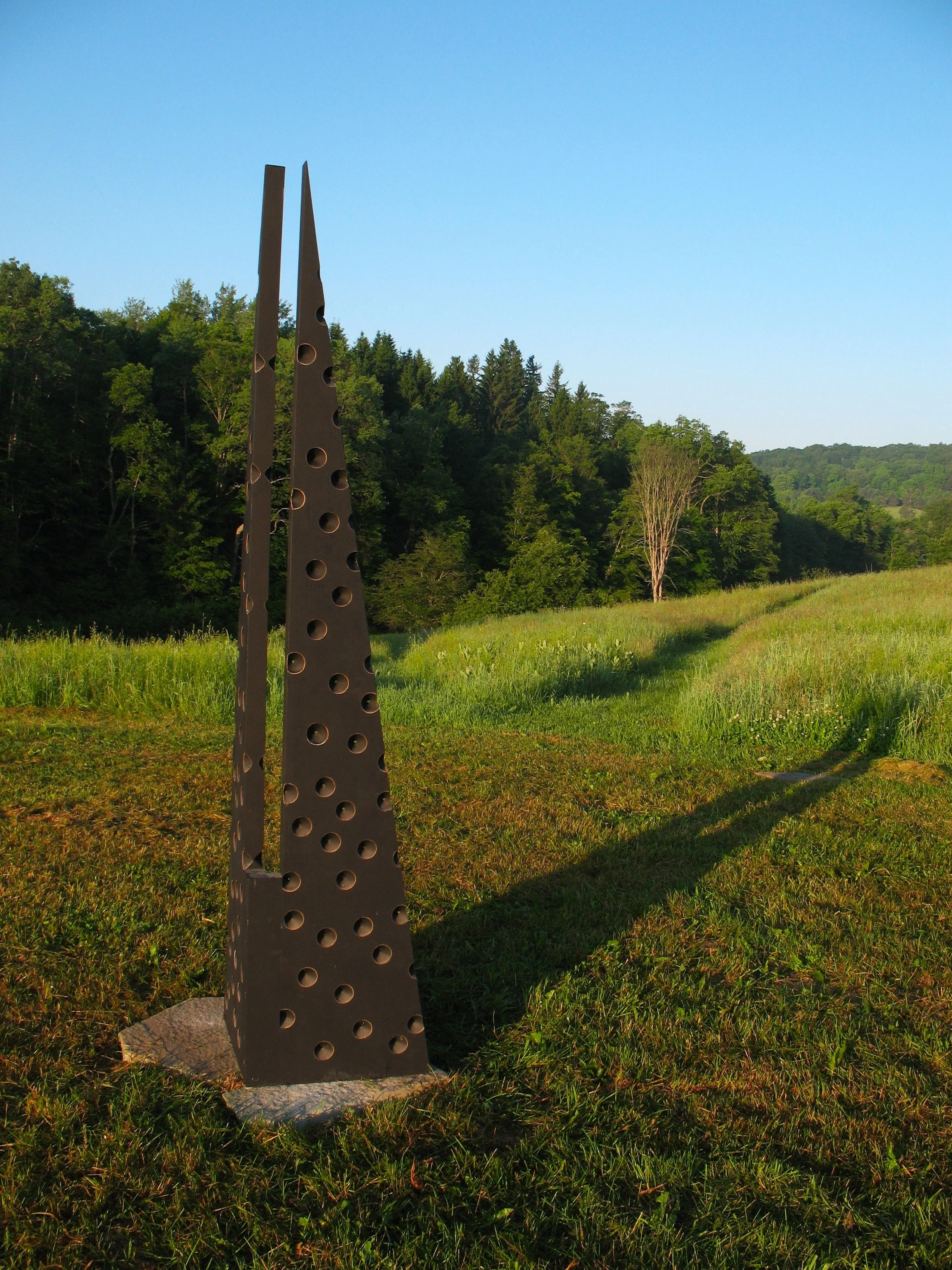 James Gregg Herman, Light Wedge, 2001, painted Poplar wood, 96” x 20” x 20” x 2”

