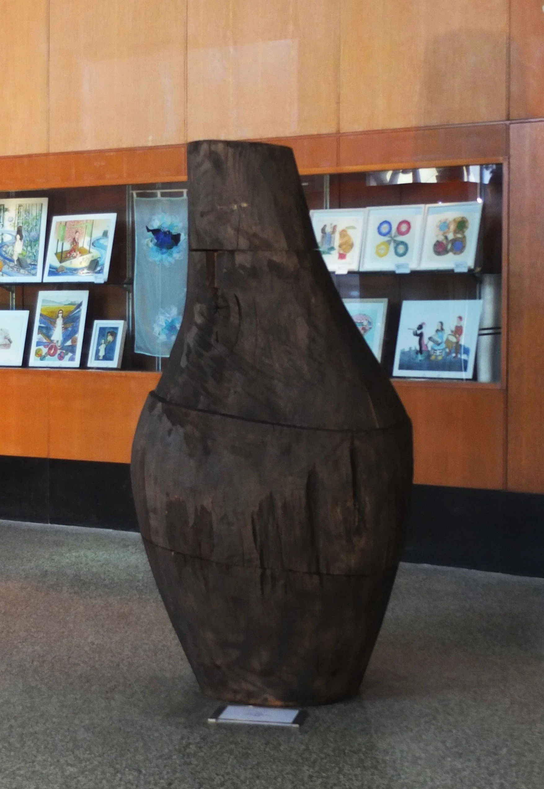Heinrich Spillmann, LINA, red oak with graphite finish, 33” x 70”