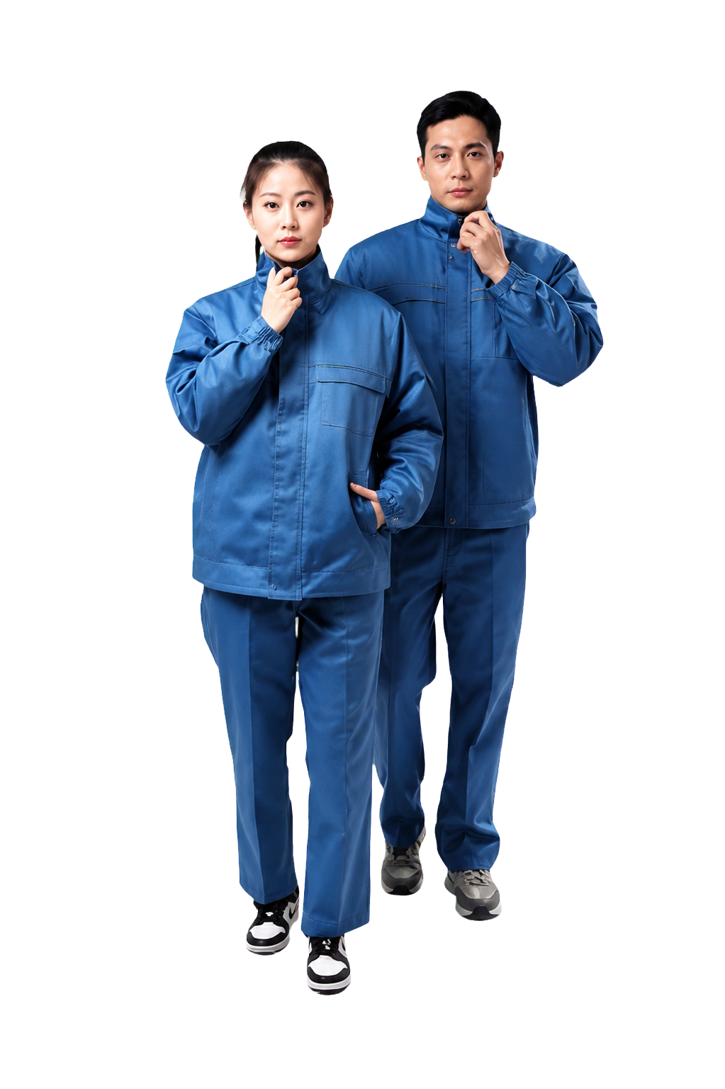 04 — Full-Length Work Sets — Practical jacket-and-trouser sets designed for comfort, movement and daily operations.