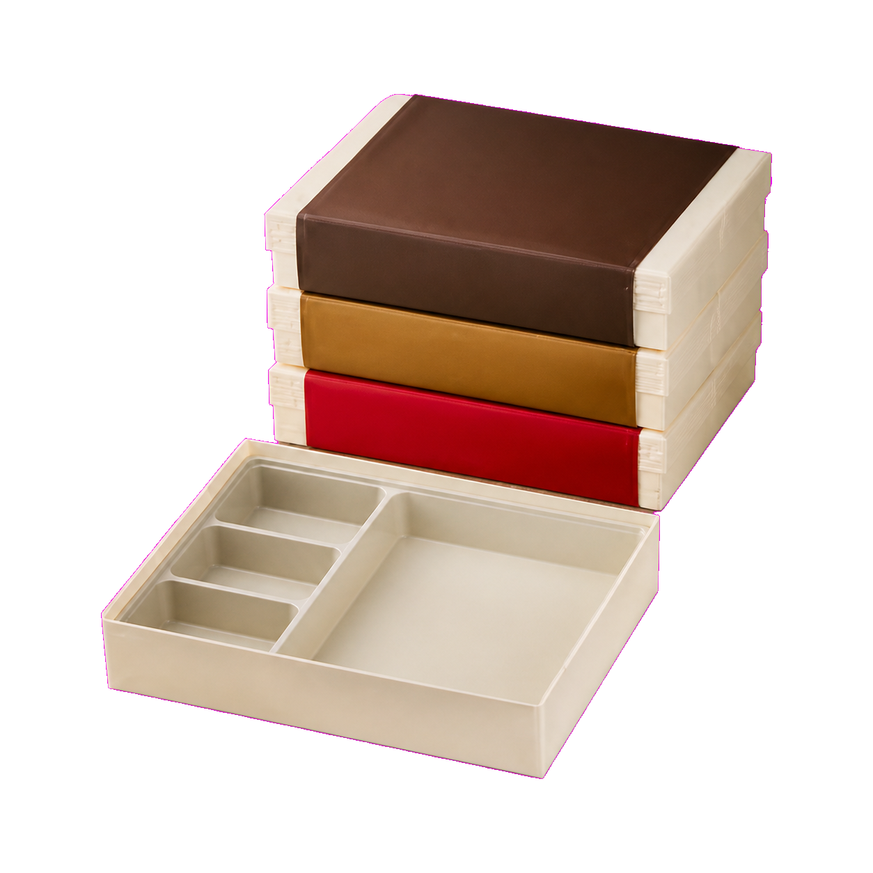 01 — Compartment Bento Boxes — Reusable multi-compartment meal boxes with fitted lids for organised takeaway service.