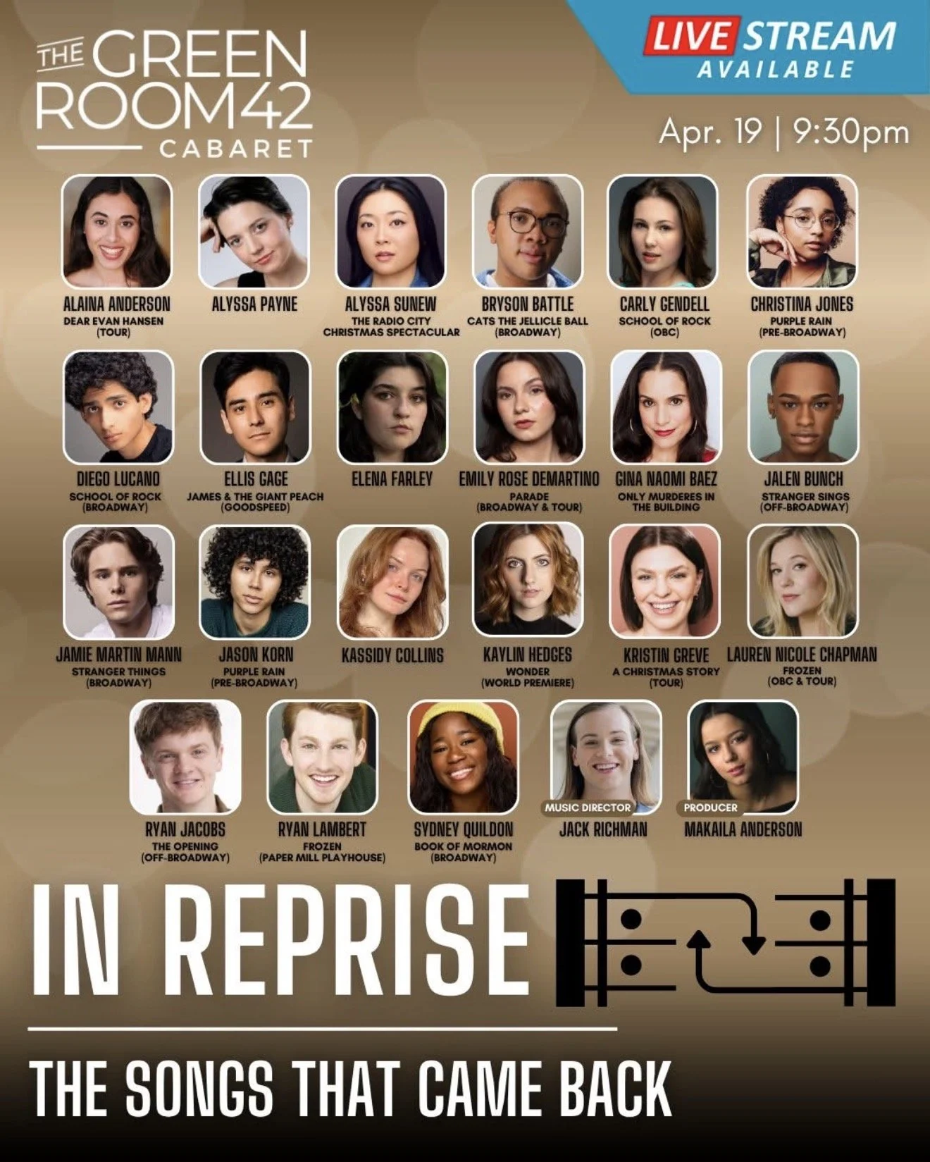 In Reprise: The Songs that Came Back at The Green Room 42