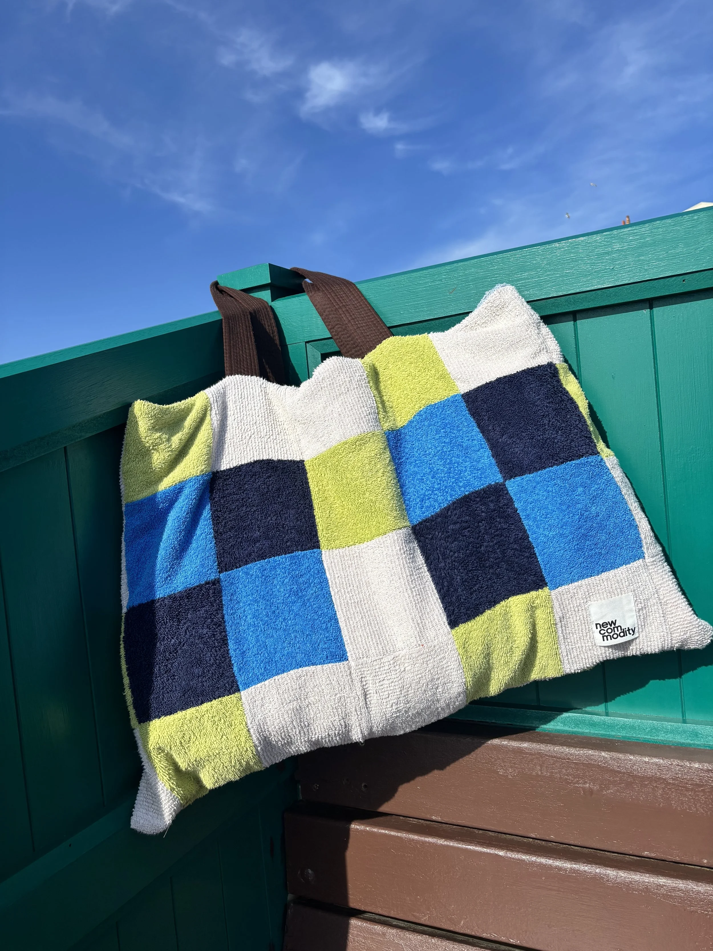 bay for life bag – portuguese tile patchwork