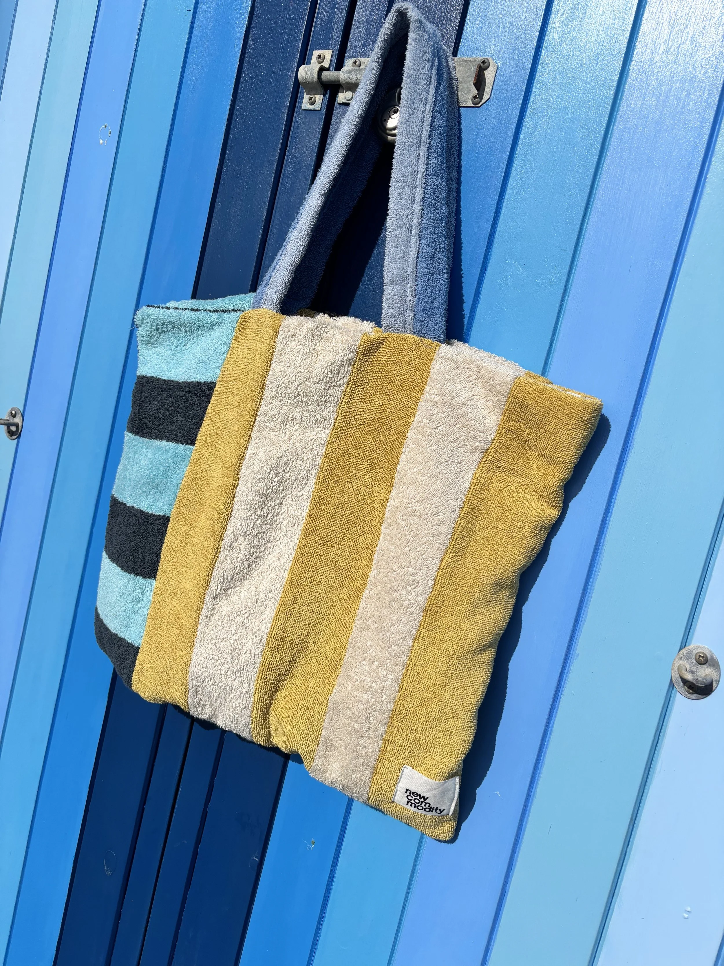 bay for life bag – mustard, Cream & Blues