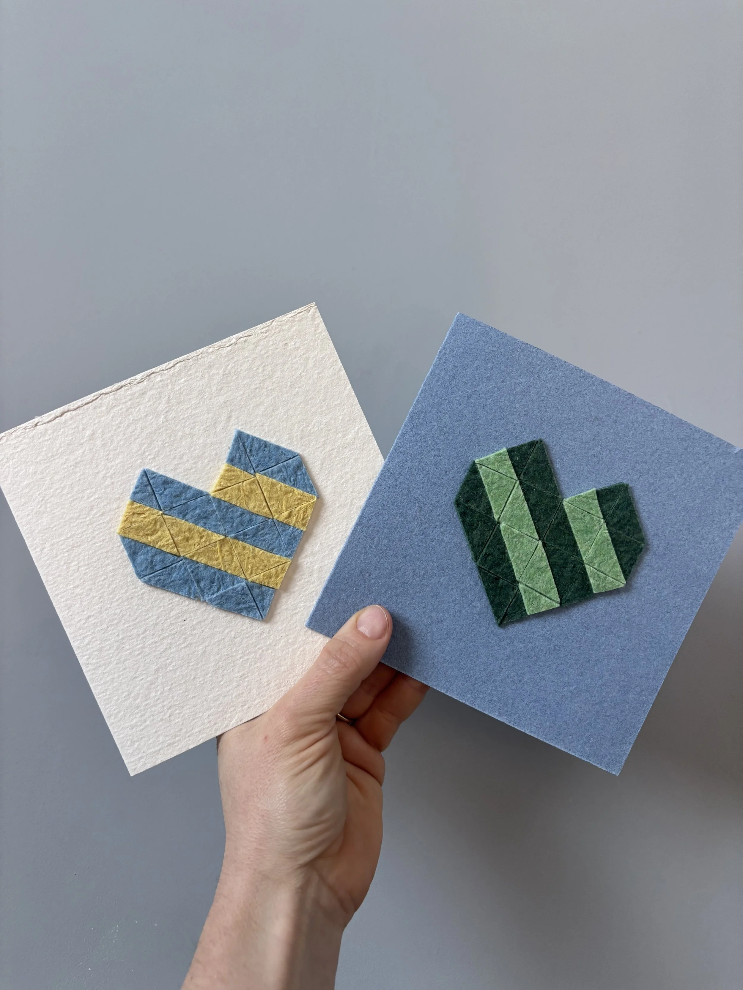 “striped to the heart” cotton cards