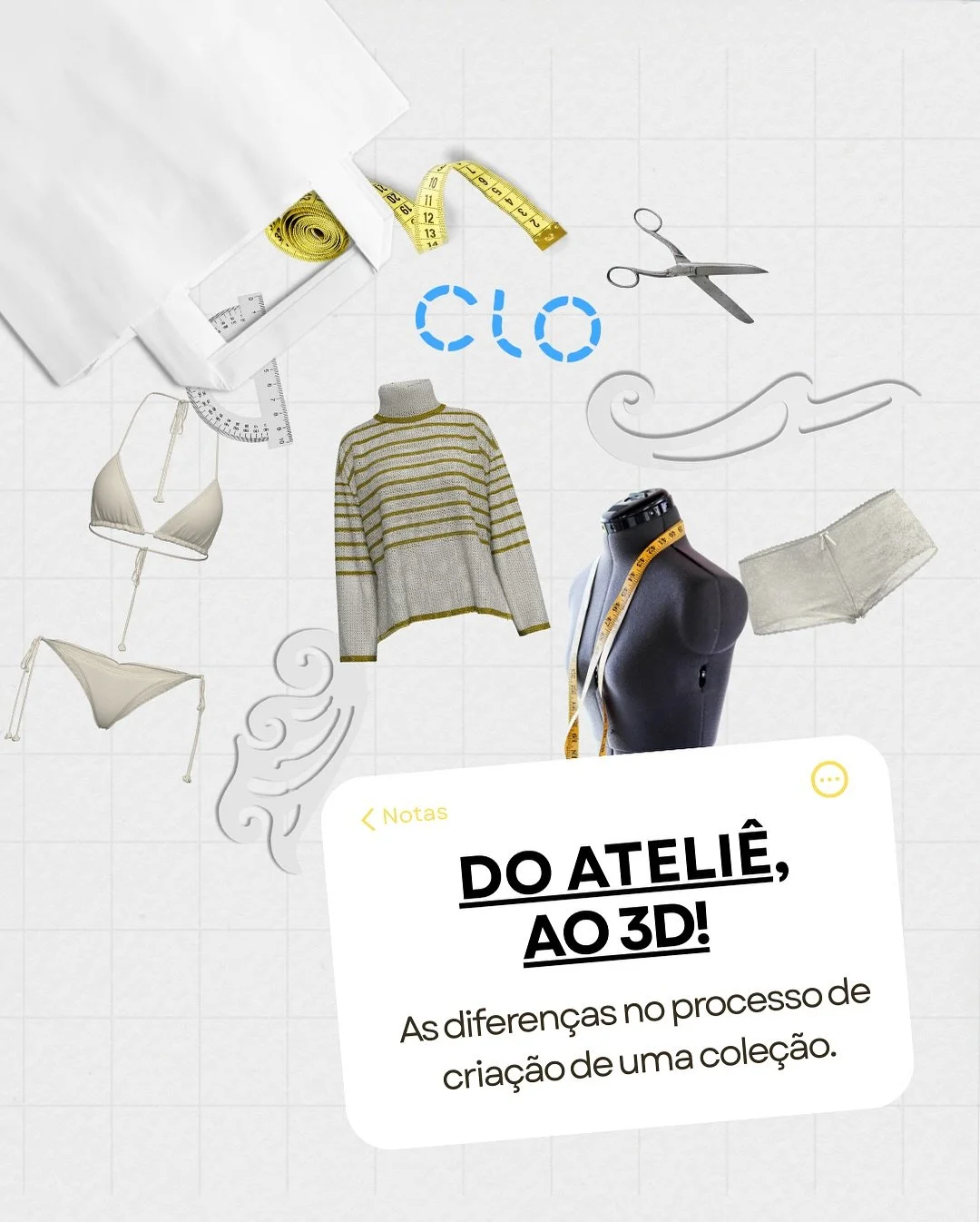 Do ateli&ecirc; ao 3D ✨
Cada etapa da cria&ccedil;&atilde;o &mdash; da modelagem ao lan&ccedil;amento &mdash; fica mais &aacute;gil, precisa e sem desperd&iacute;cio com o CLO3D.
____________________________
From the atelier to 3D ✨
Every stage of cr